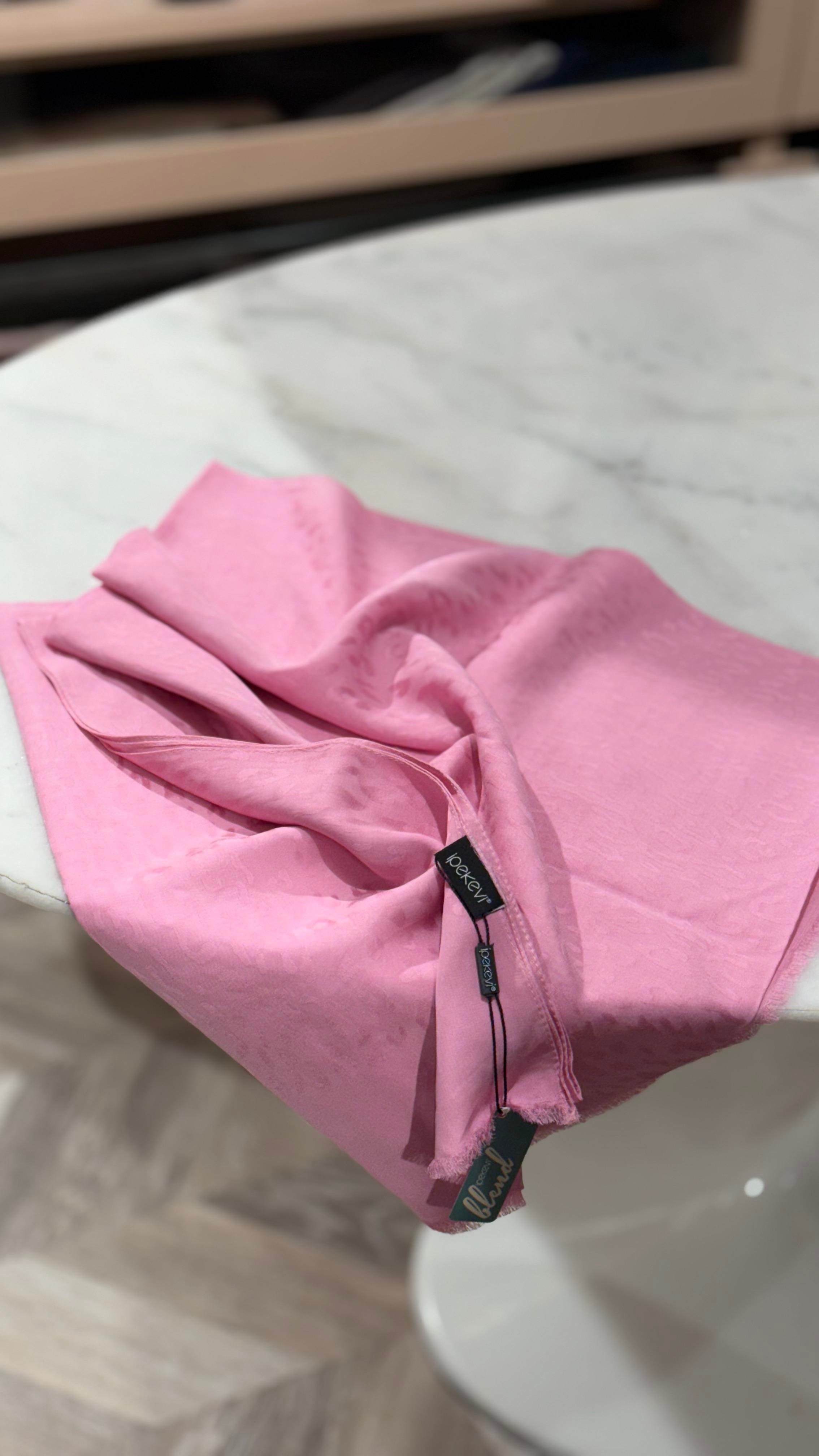 İpekevi Leopar Desenli Şal 4370 Şeker Pembe