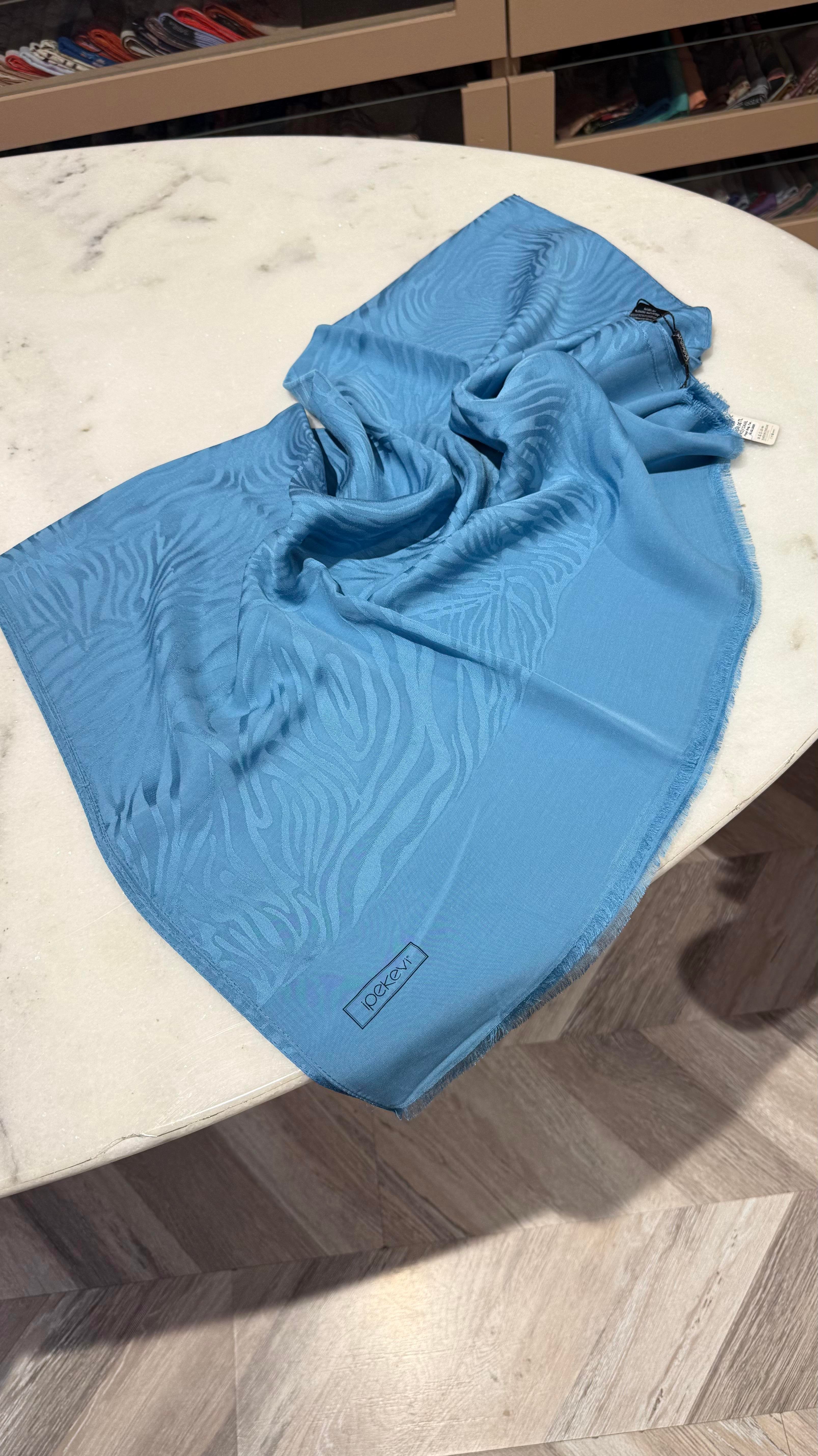 İpekevi Zebra Desen Şal 4373 Acı Kahve