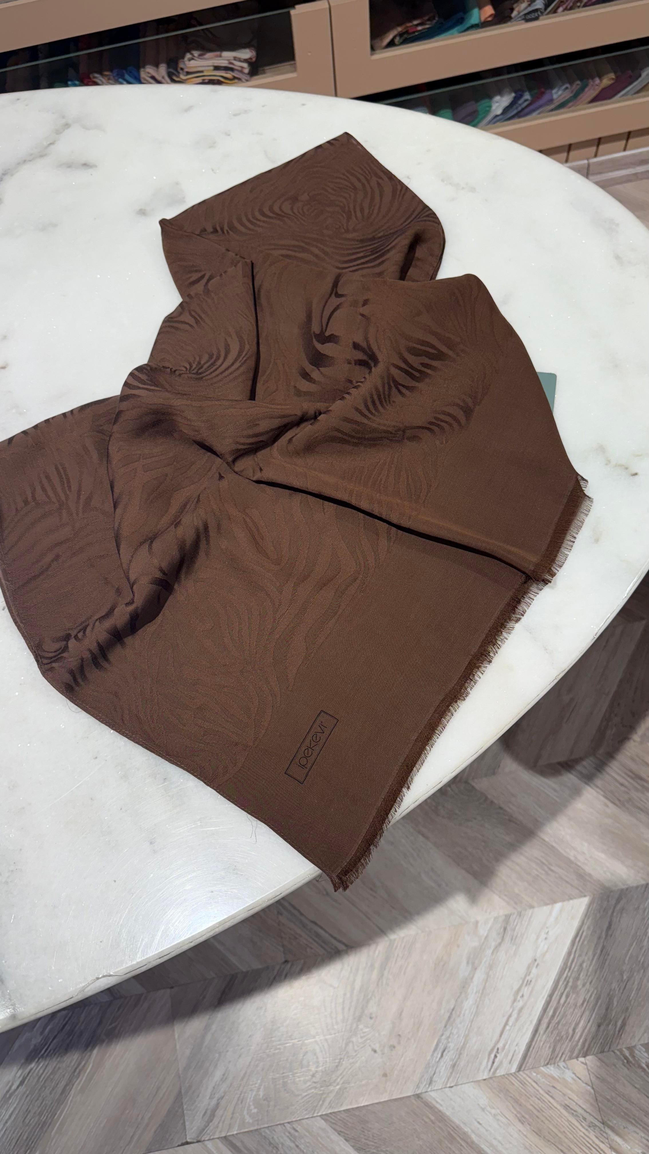 İpekevi Zebra Desen Şal 4373 Bebe Mavi