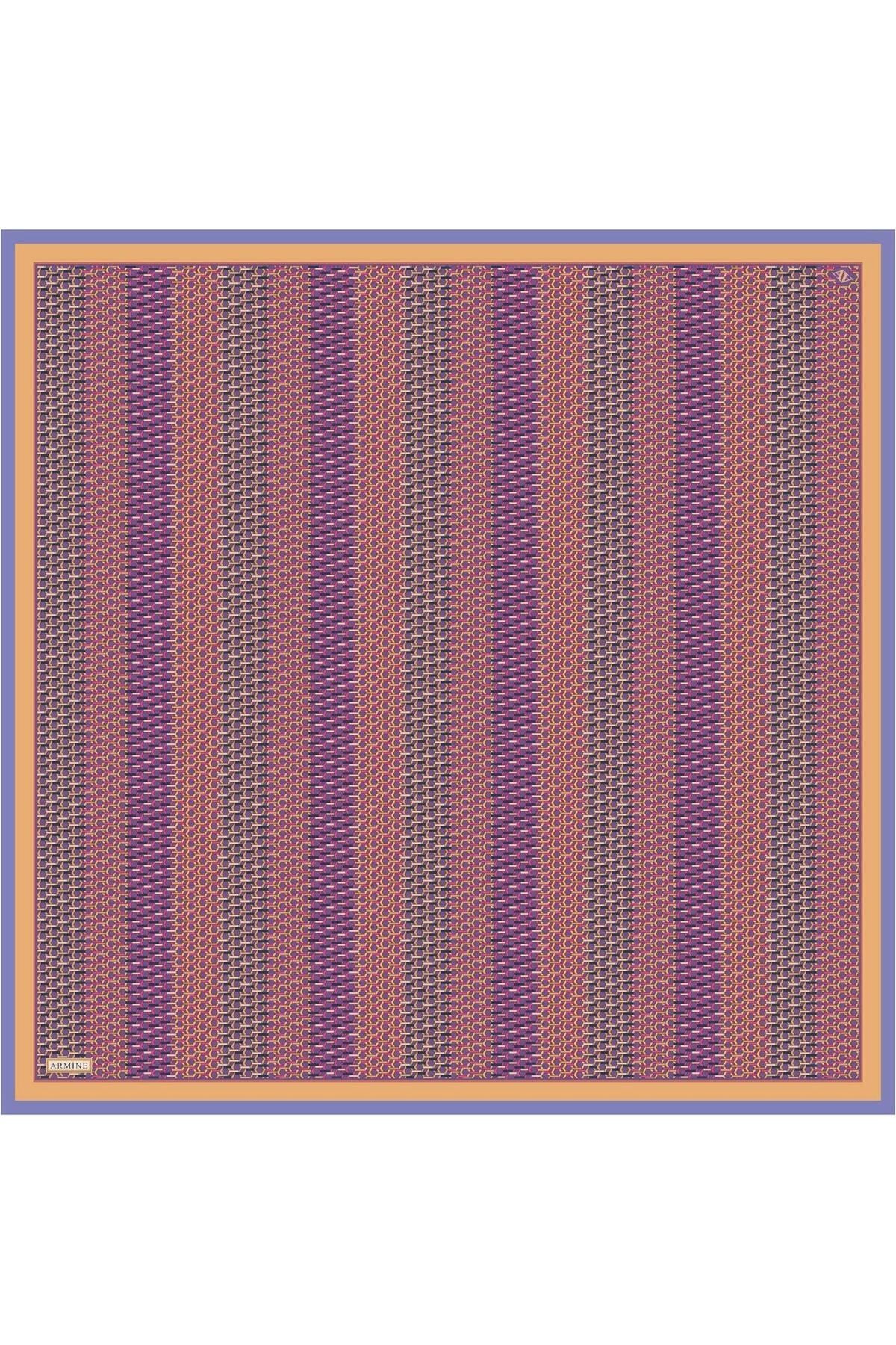 Klasik Desenli Saf İpek Twill Eşarp 9319D 52
