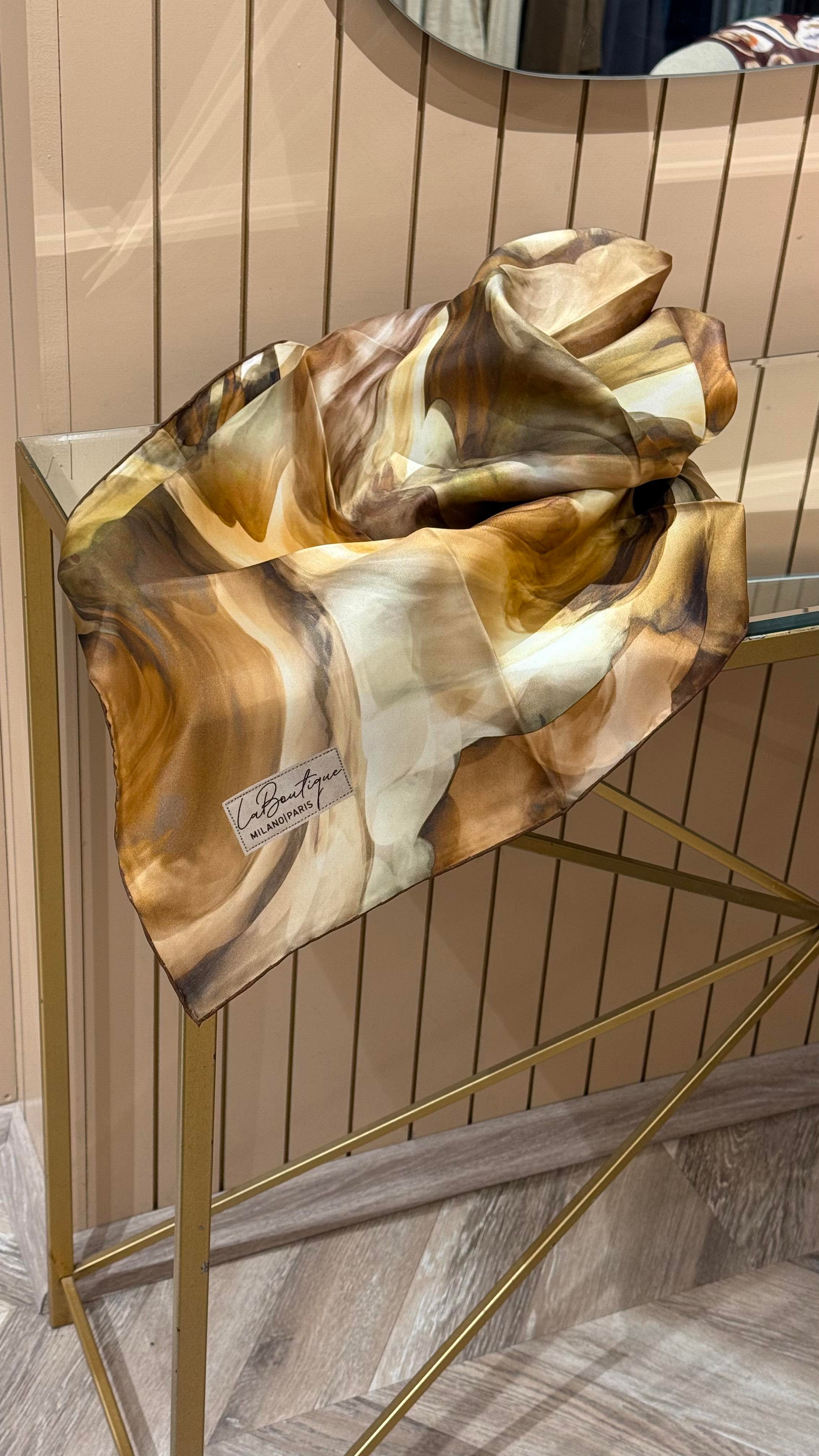 La Boutique Yeni Sezon Twill İpek Eşarp 2535-08