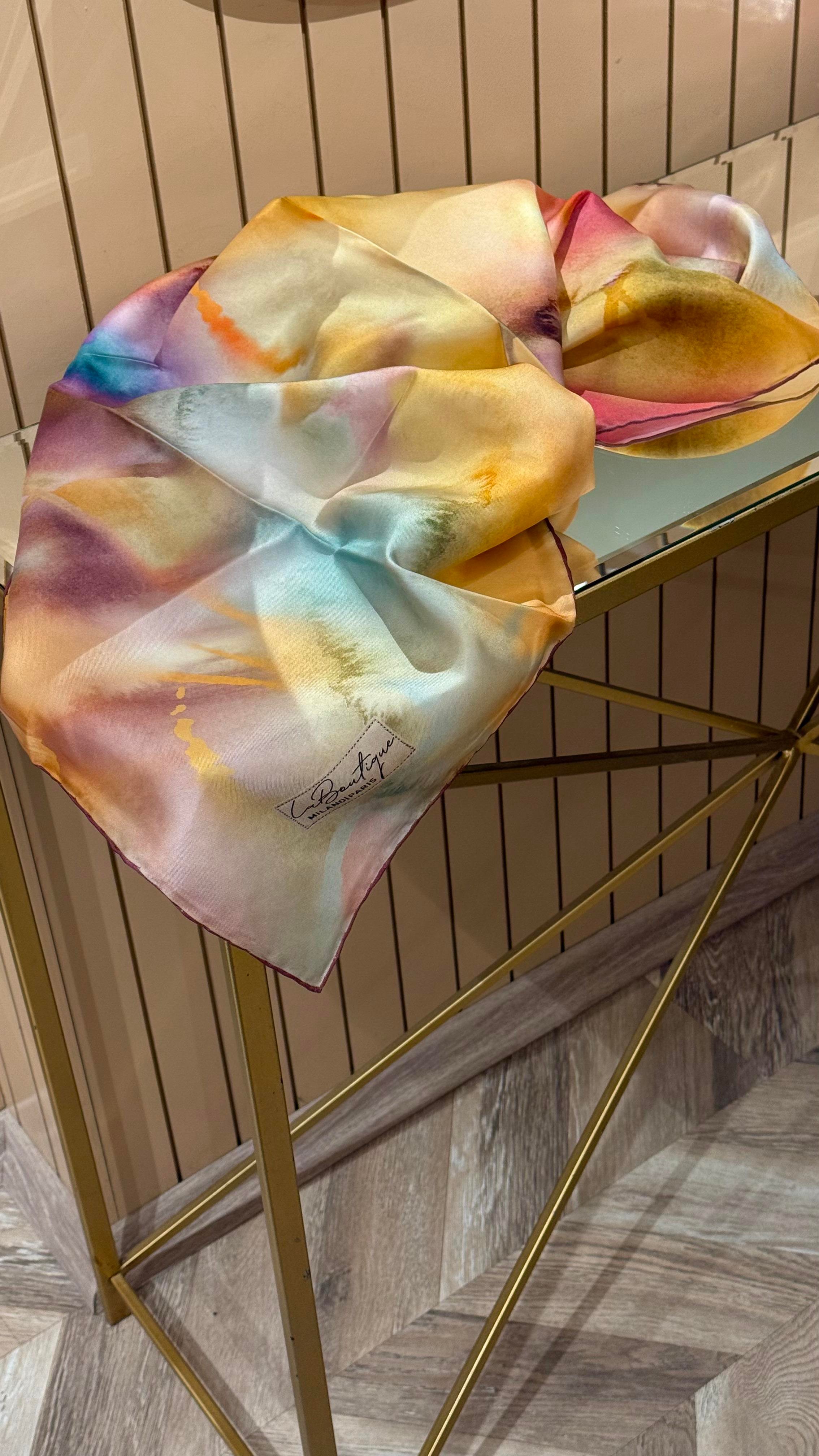 La Boutique Yeni Sezon Twill İpek Eşarp 2547-01