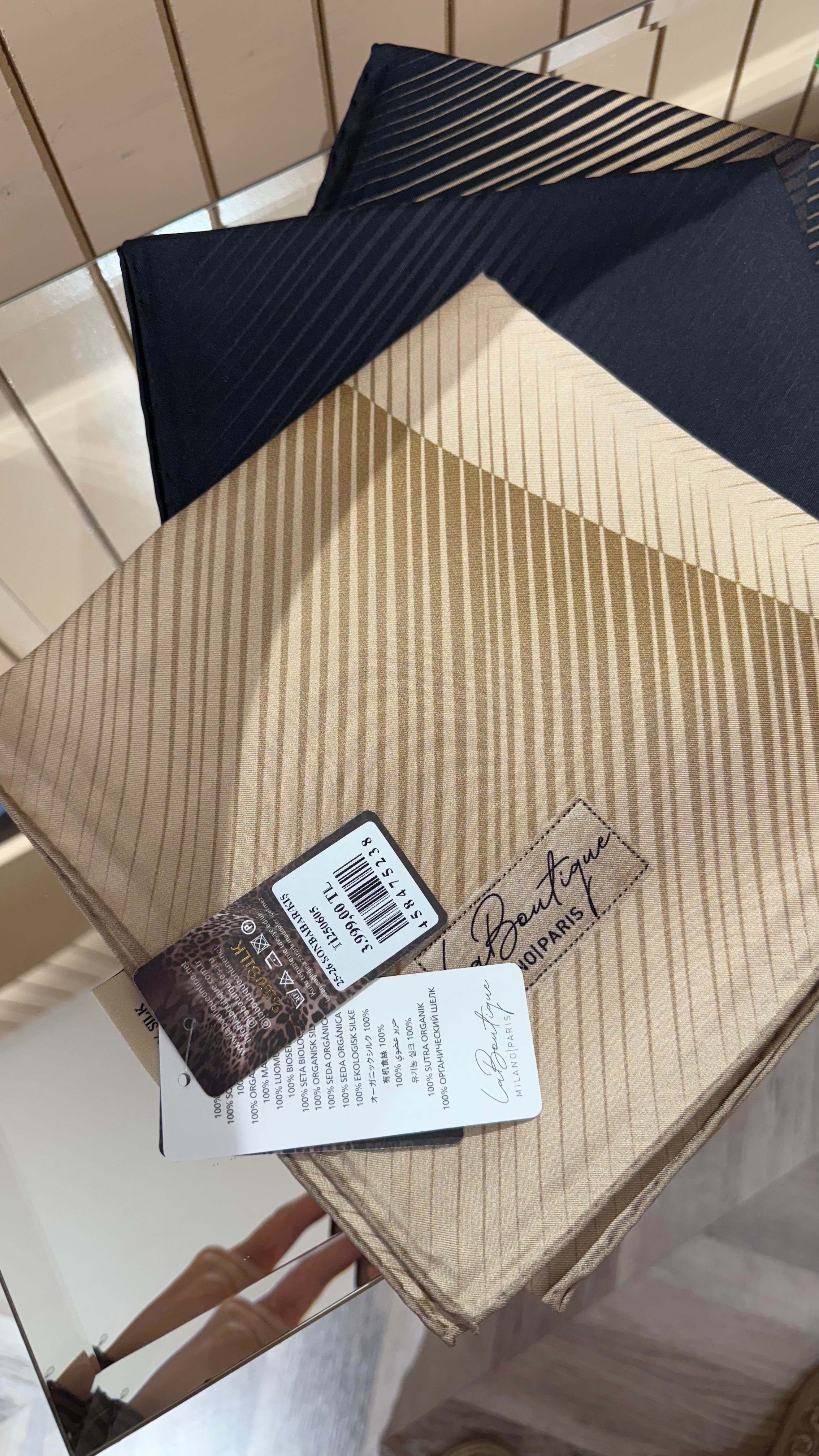 La Boutique Yeni Sezon Twill İpek Eşarp 2506-05
