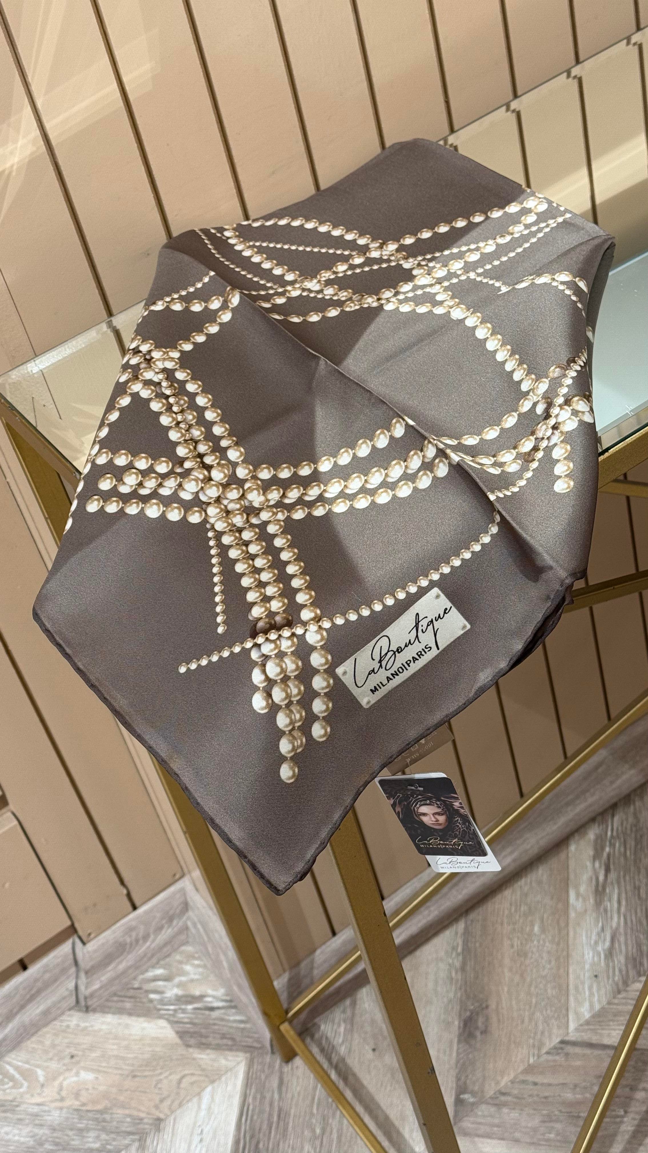 La Boutique Yeni Sezon Twill İpek Eşarp 1808-04