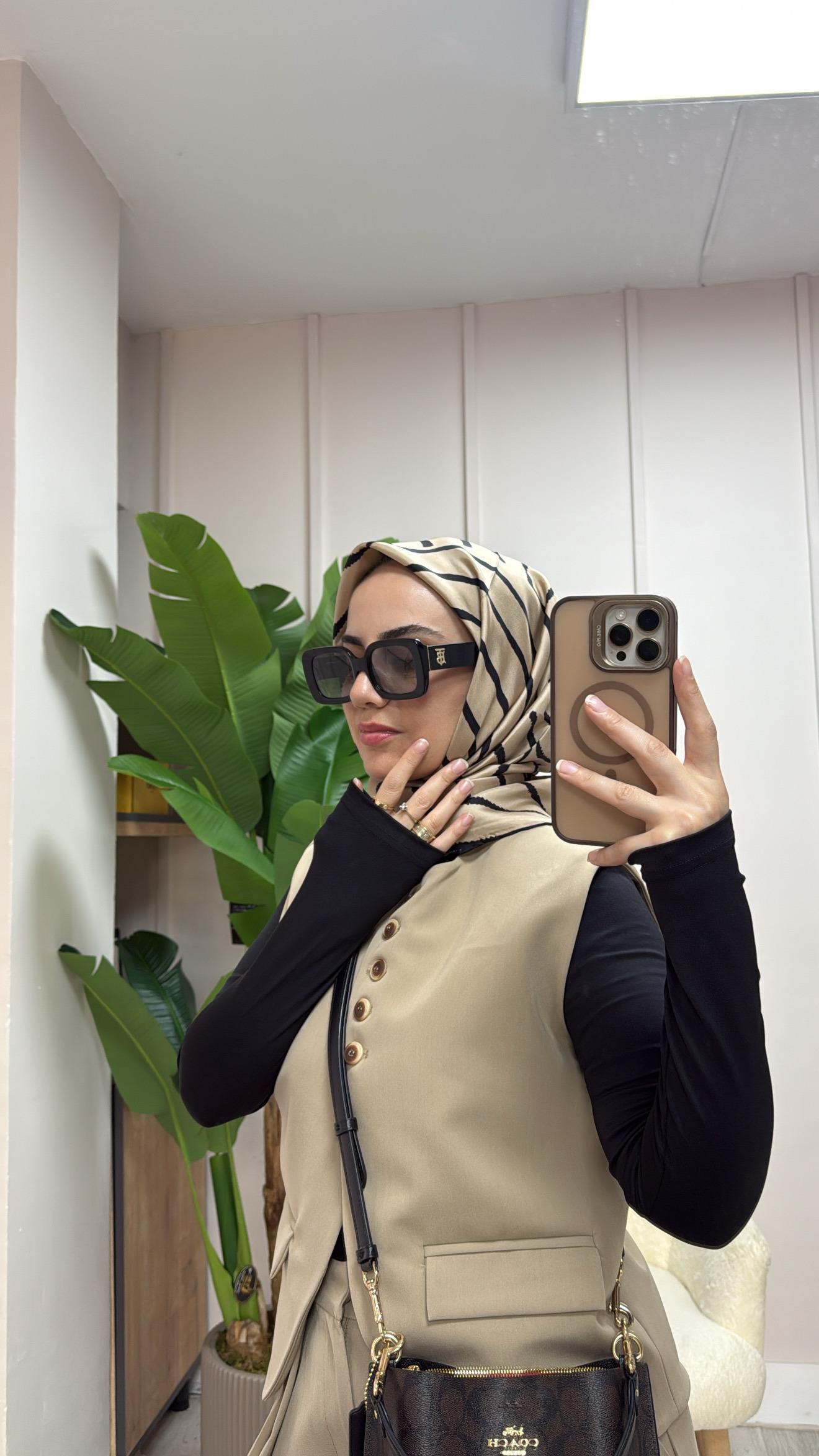 La Boutique Yeni Sezon Twill İpek Eşarp 2513-10