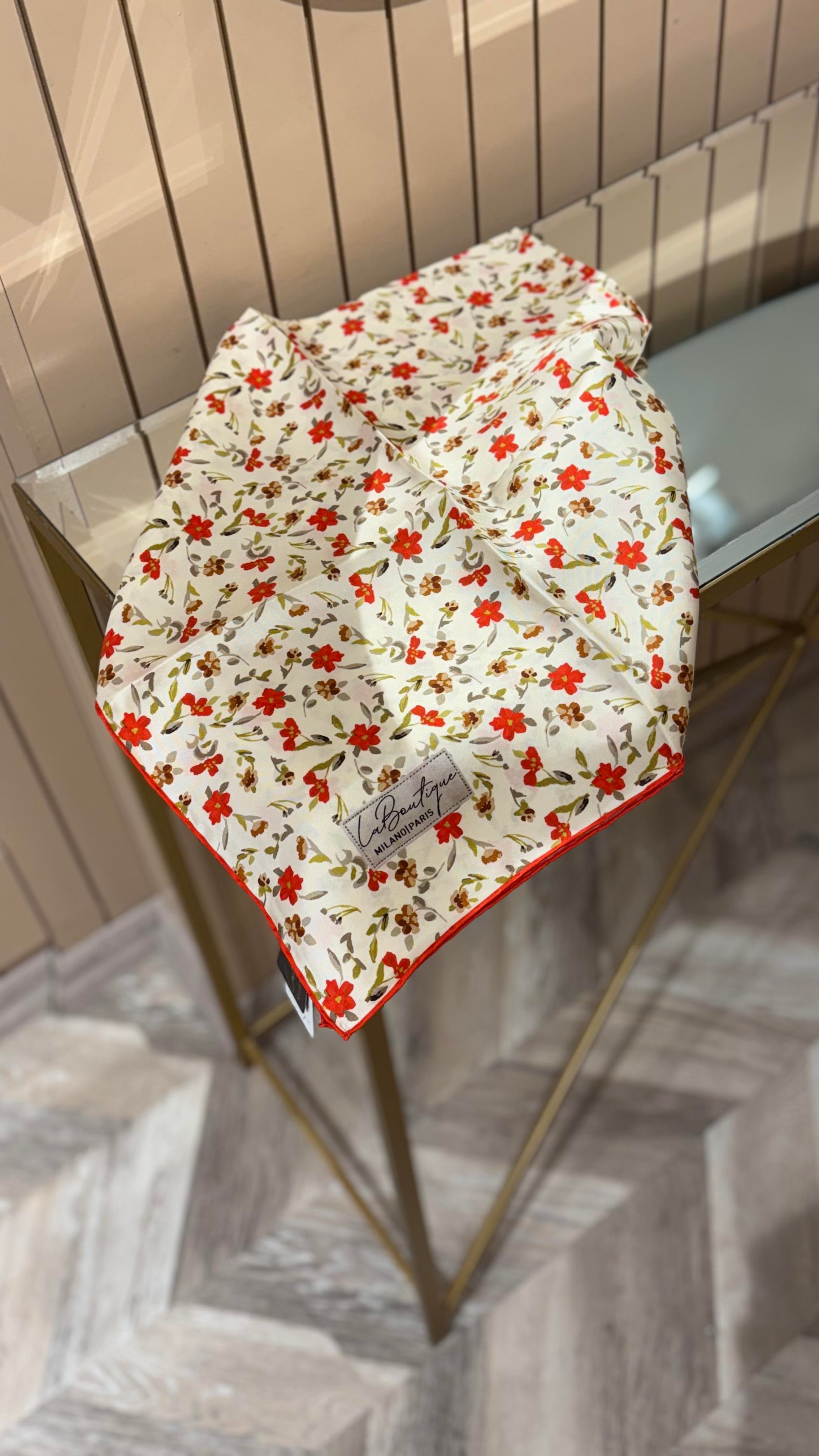 La Boutique Yeni Sezon Twill İpek Eşarp 2529-07