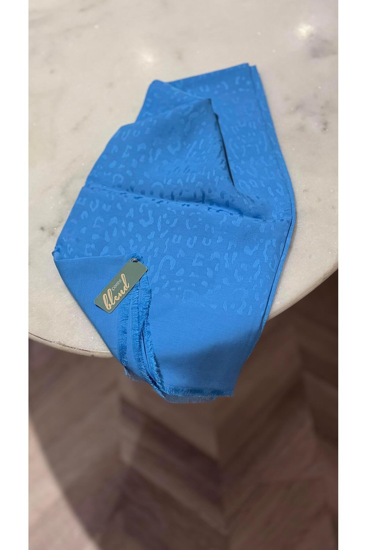 Leopar Desenli Şal 4370 İndigo