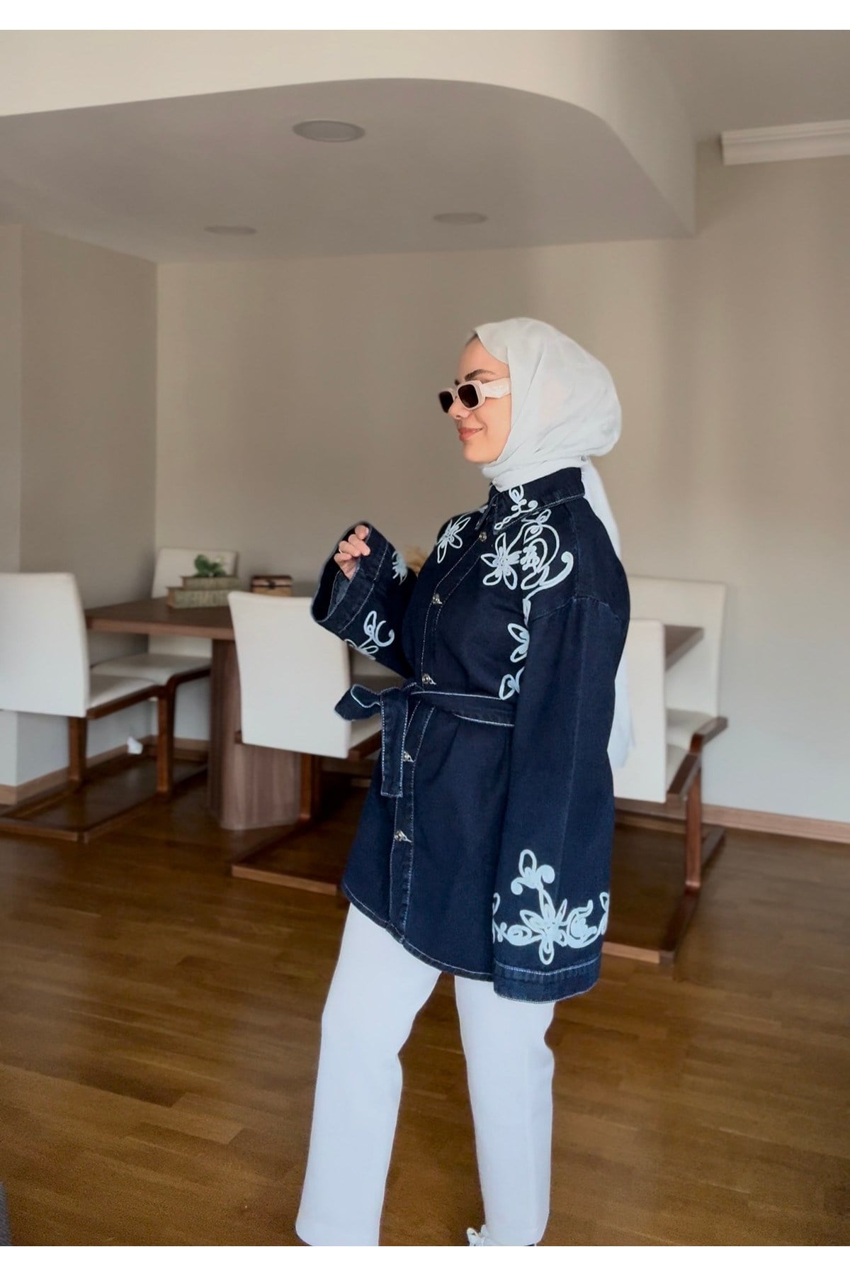 Nakışlı Denim Ceket