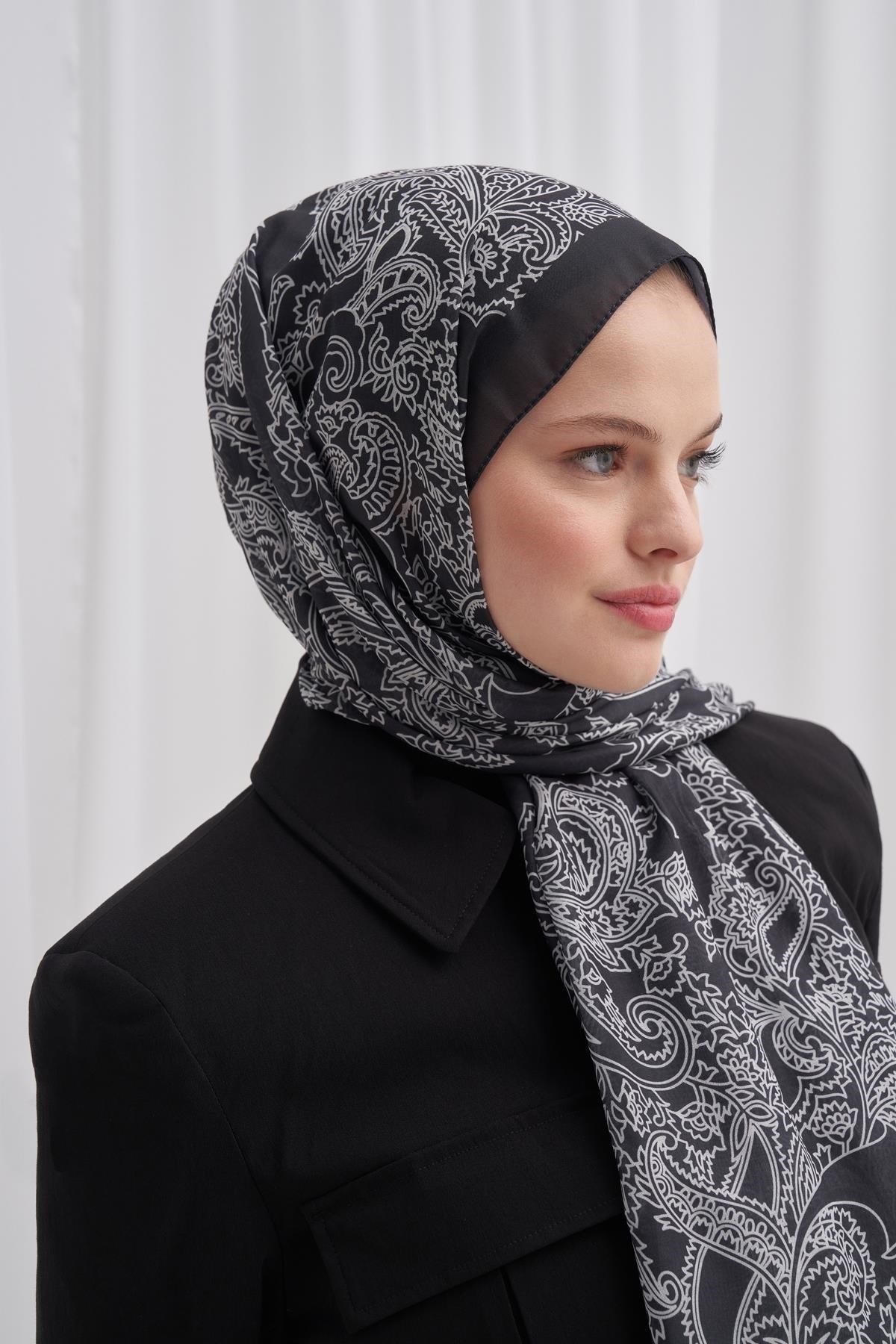 Nilla Pamuklu Şal Vei Siyah
