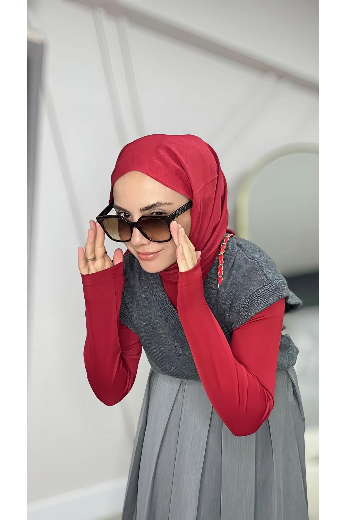 Pamuklu Şal Kırmızı