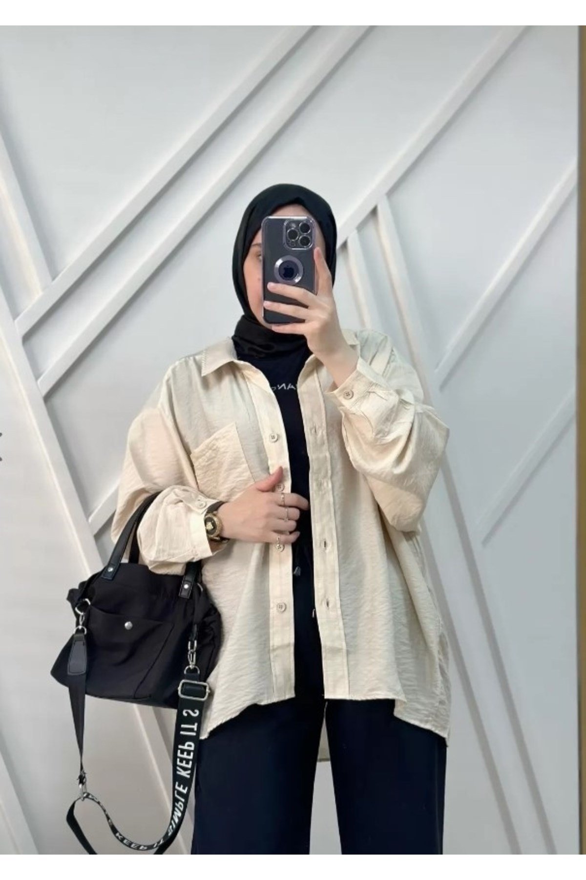 Semra İlhan - Oversize Düğmeli Gömlek