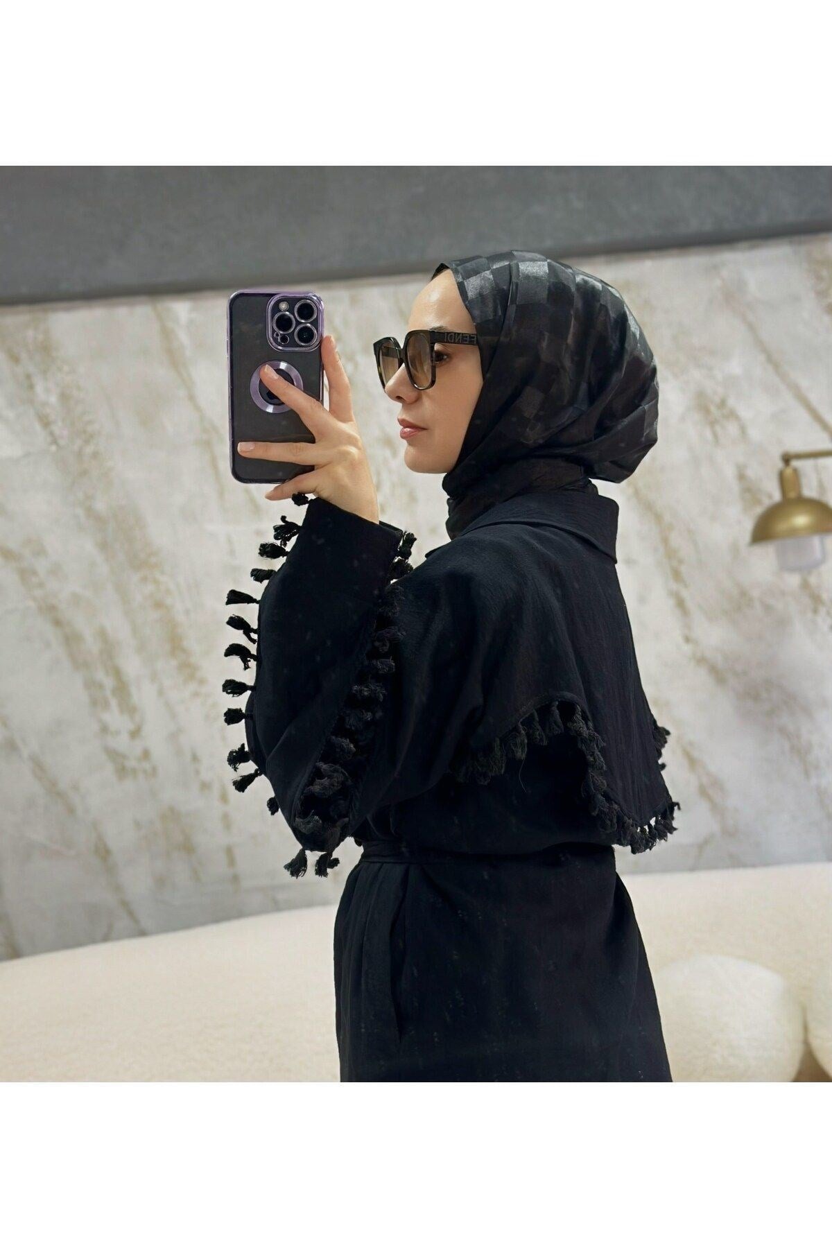 Semra Ilhan - Püsküllü Kuşaklı Ceket Beyaz