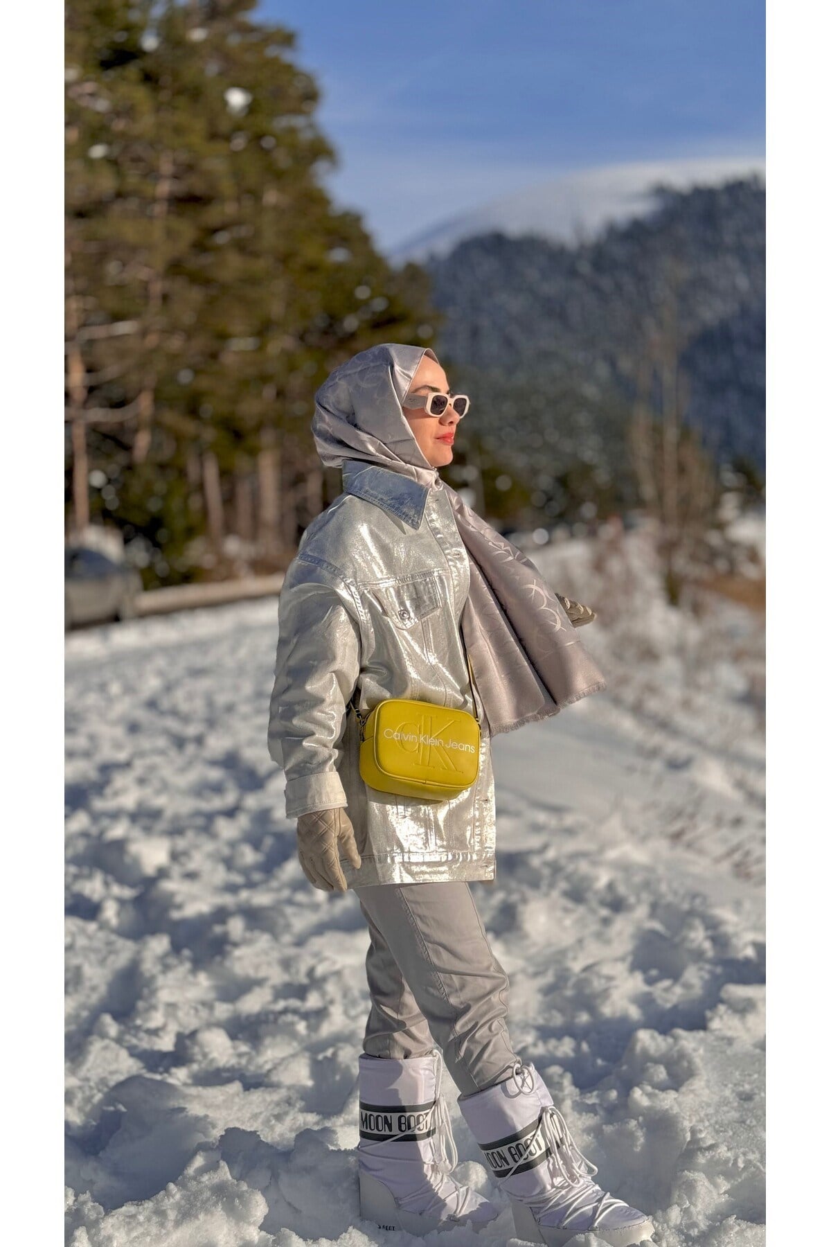 Semra İlhan - Touche Varaklı Oversize Denim Ceket
