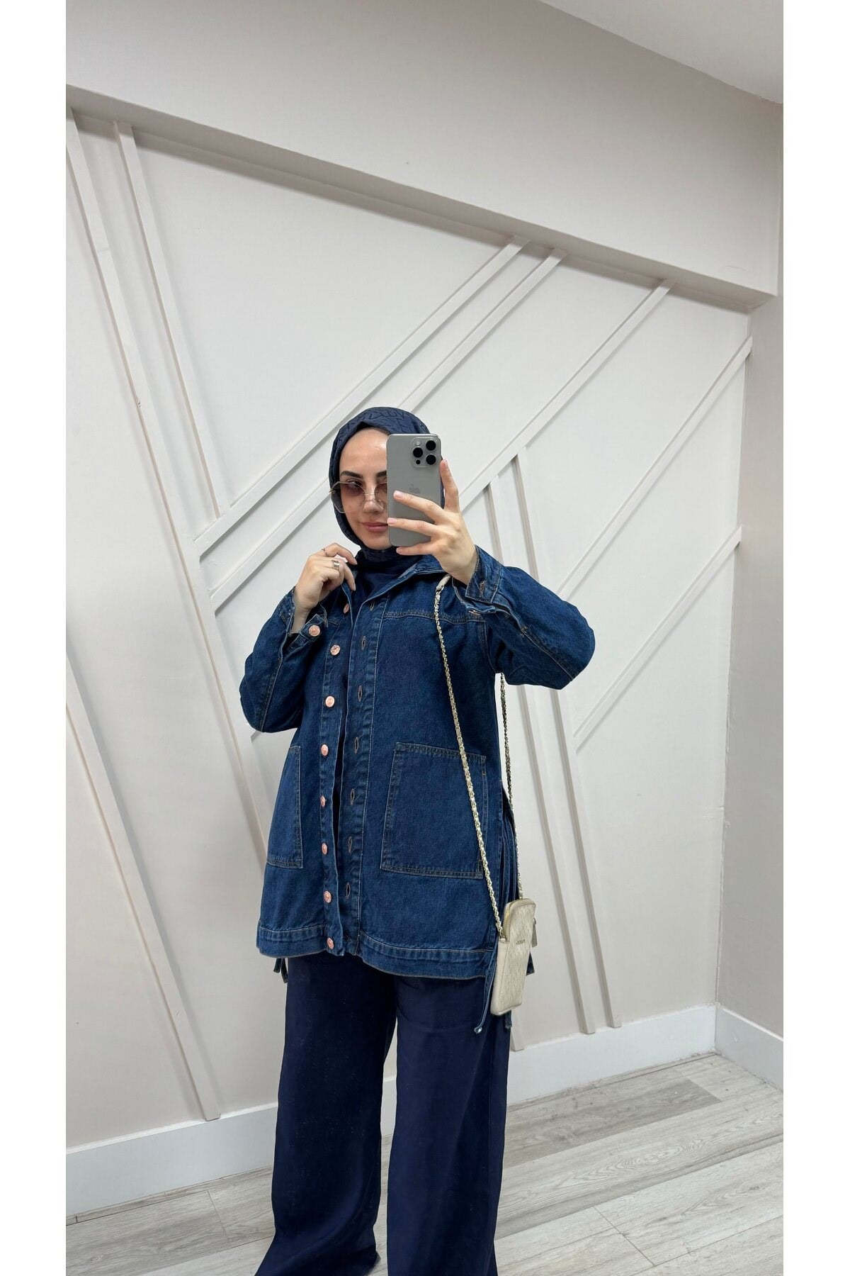 Semra İlhan - Touche Yanı Yırtmaçlı Kot Ceket Denim