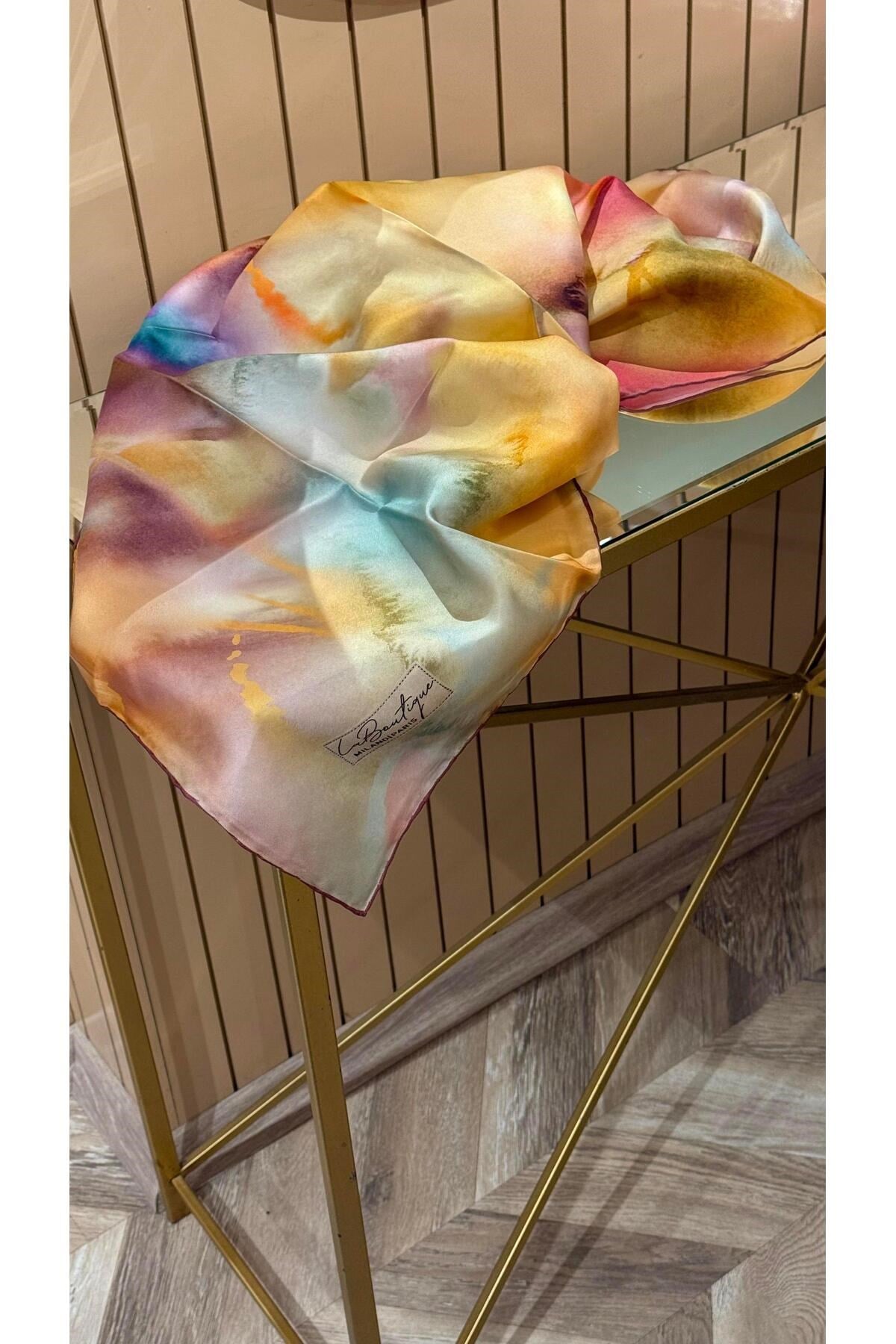 Yeni Sezon Twill İpek Eşarp 2547-01
