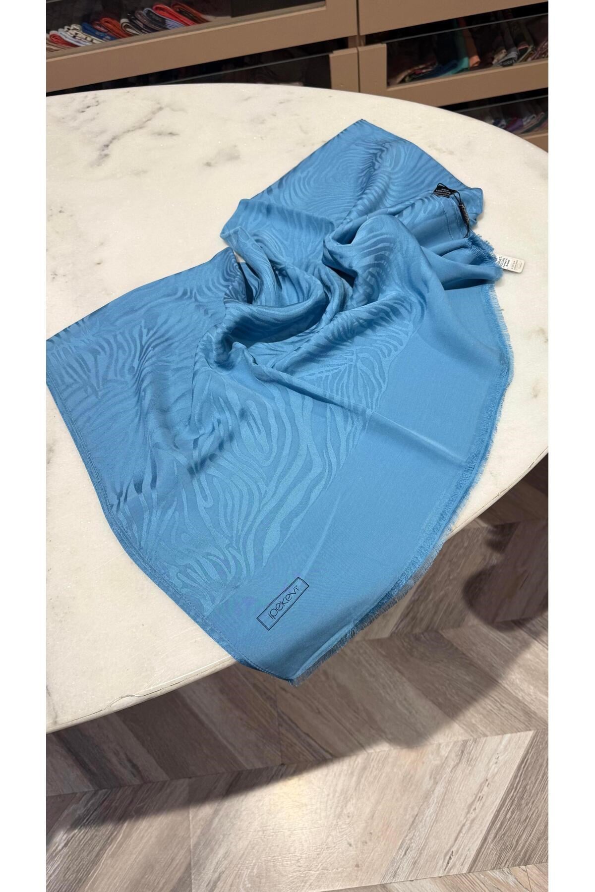 Zebra Desen Şal 4373 Acı Kahve