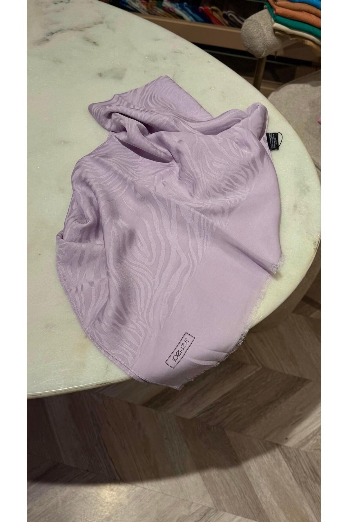 Zebra Desen Şal 4373 Leylak