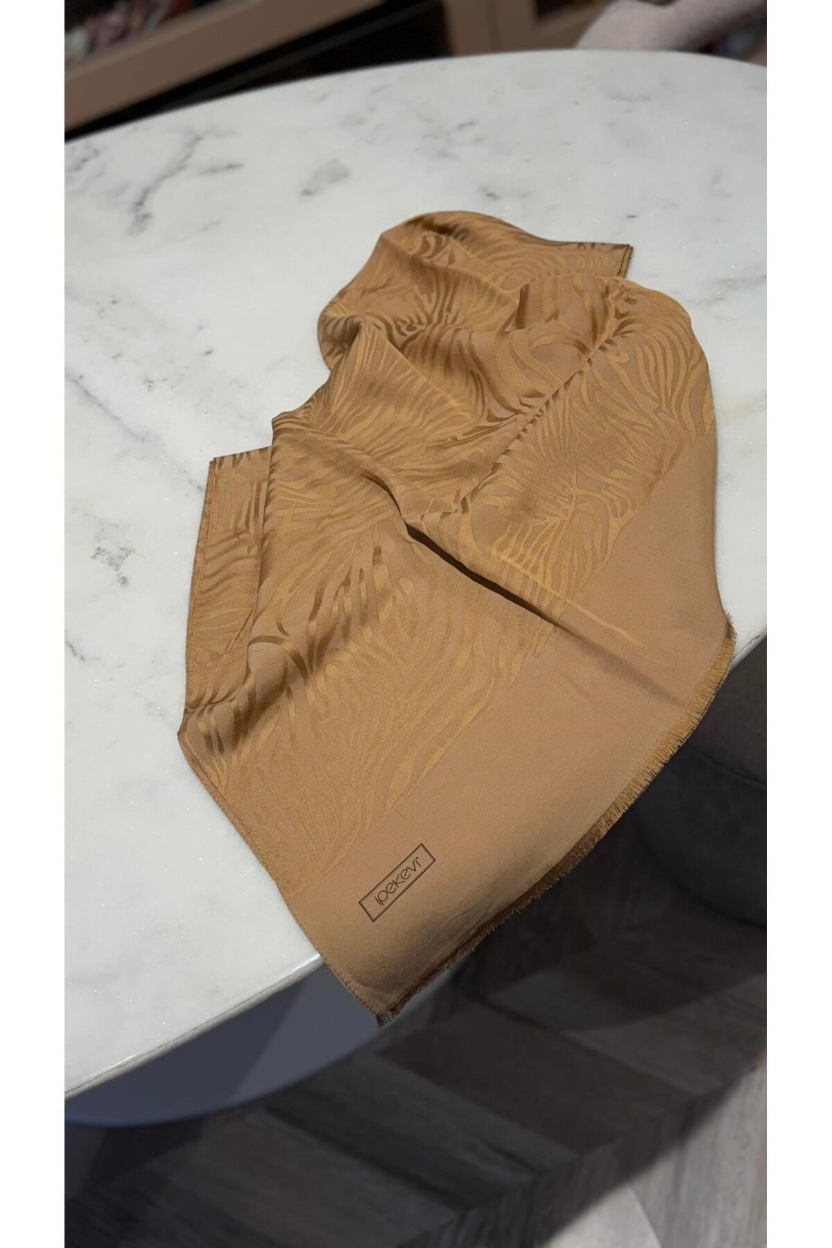 Zebra Desen Şal 4373 Sütlü Kahve
