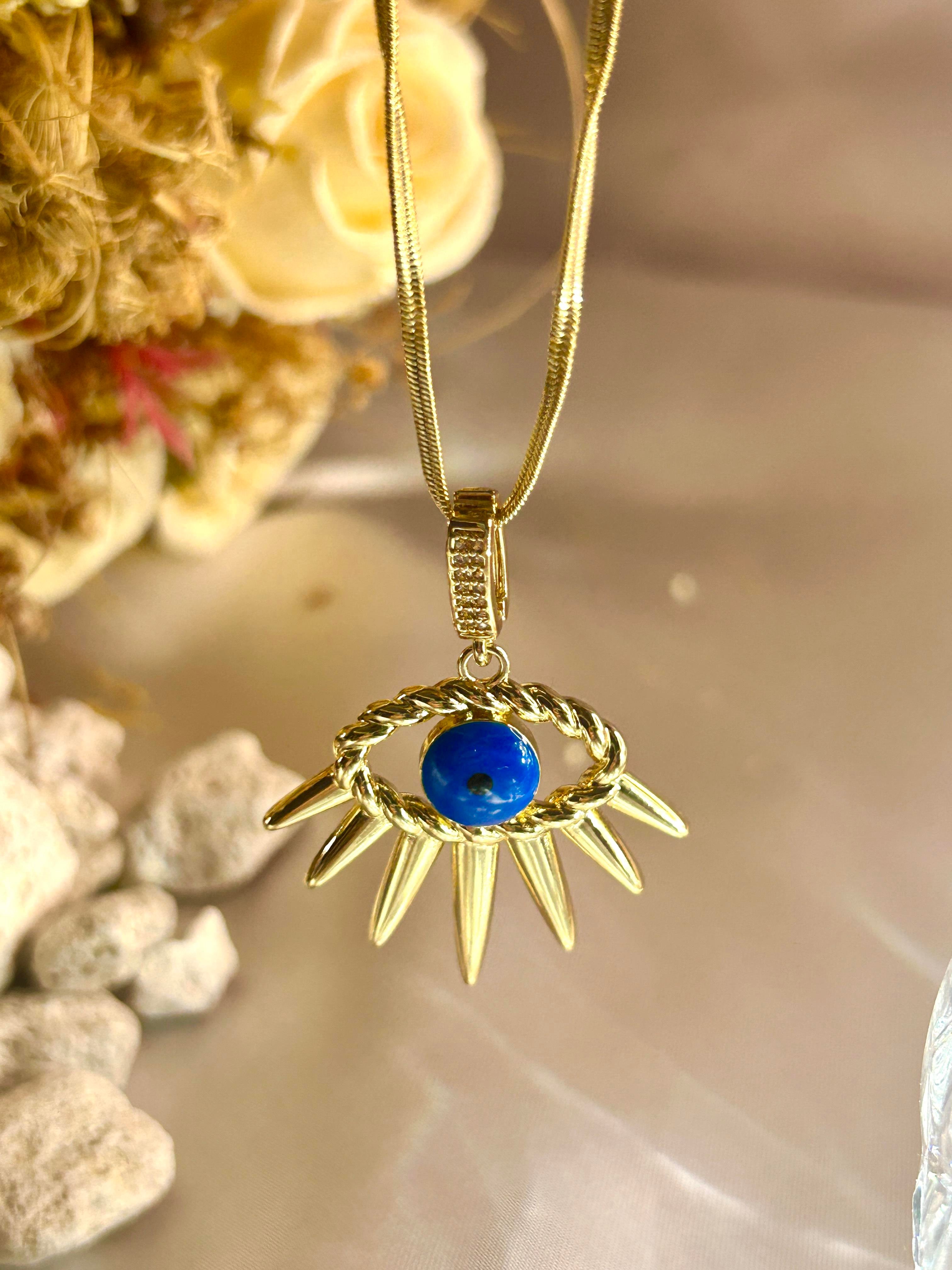 AJDA CHARM GOLD GÖZ KOLYE