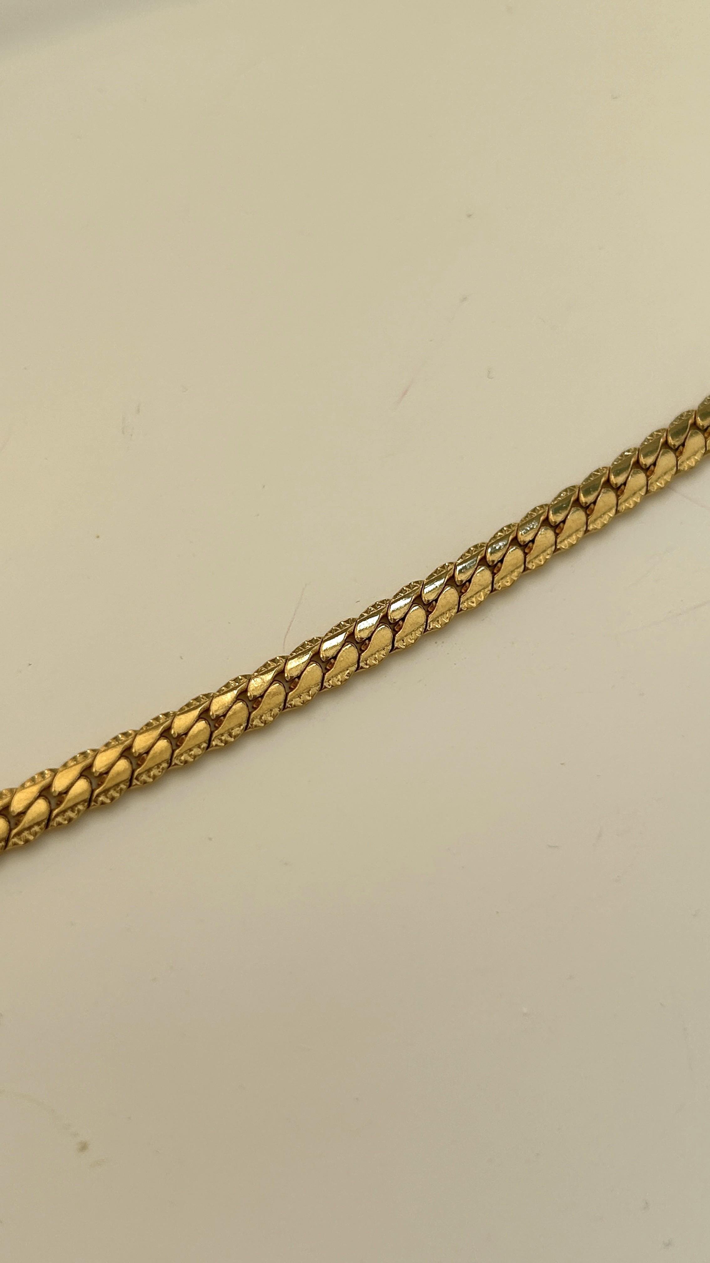 Balıksırtı Çelik Gold Bileklik 