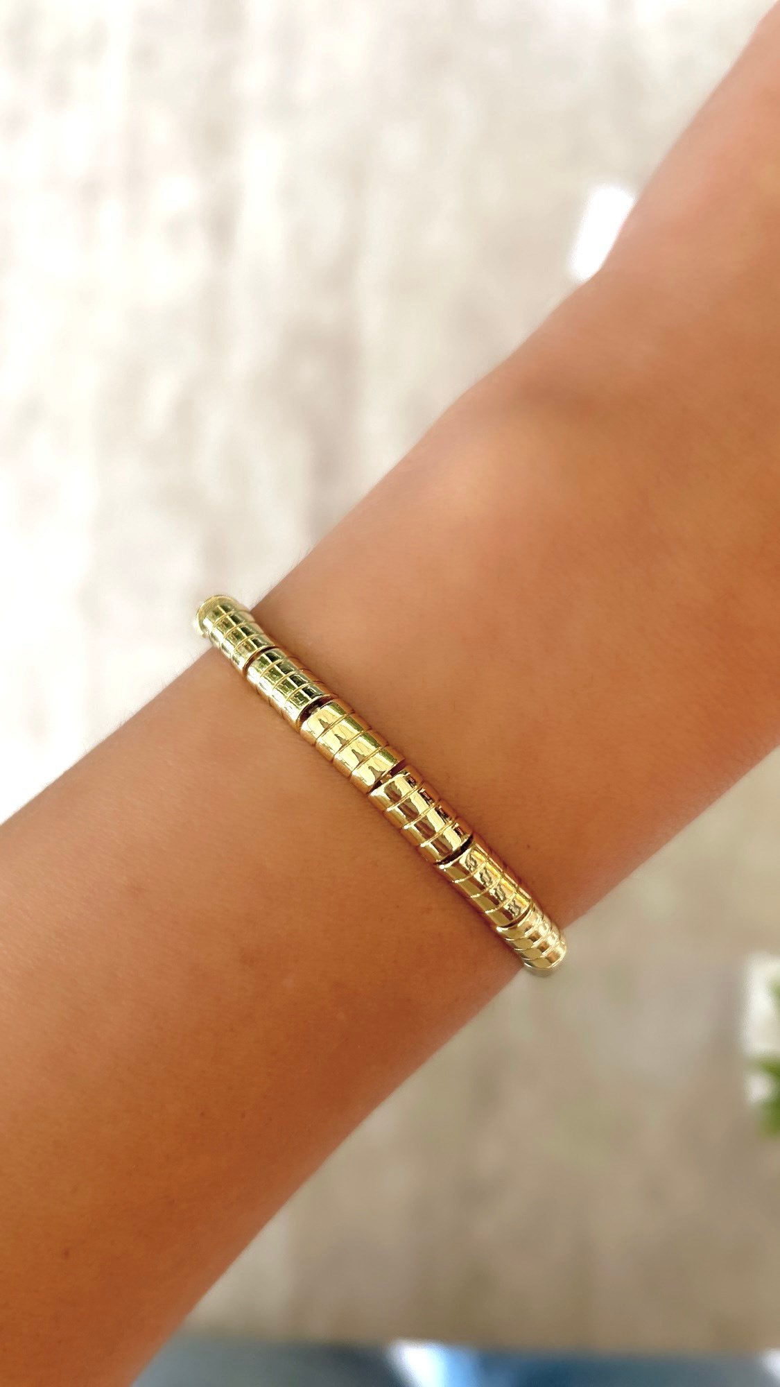 Bombeli Zincir Gold Bileklik