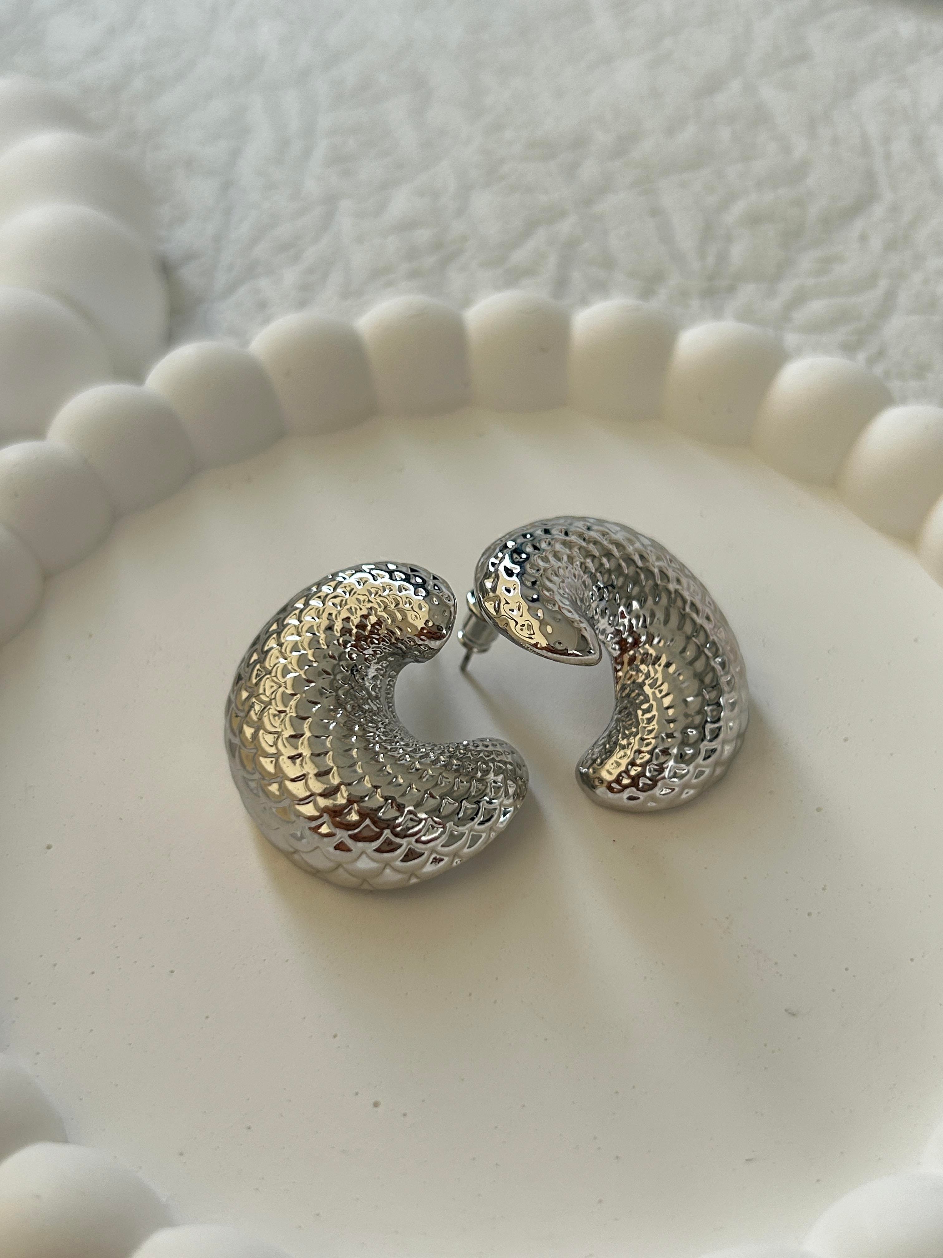 Boynuz Silver Küpe