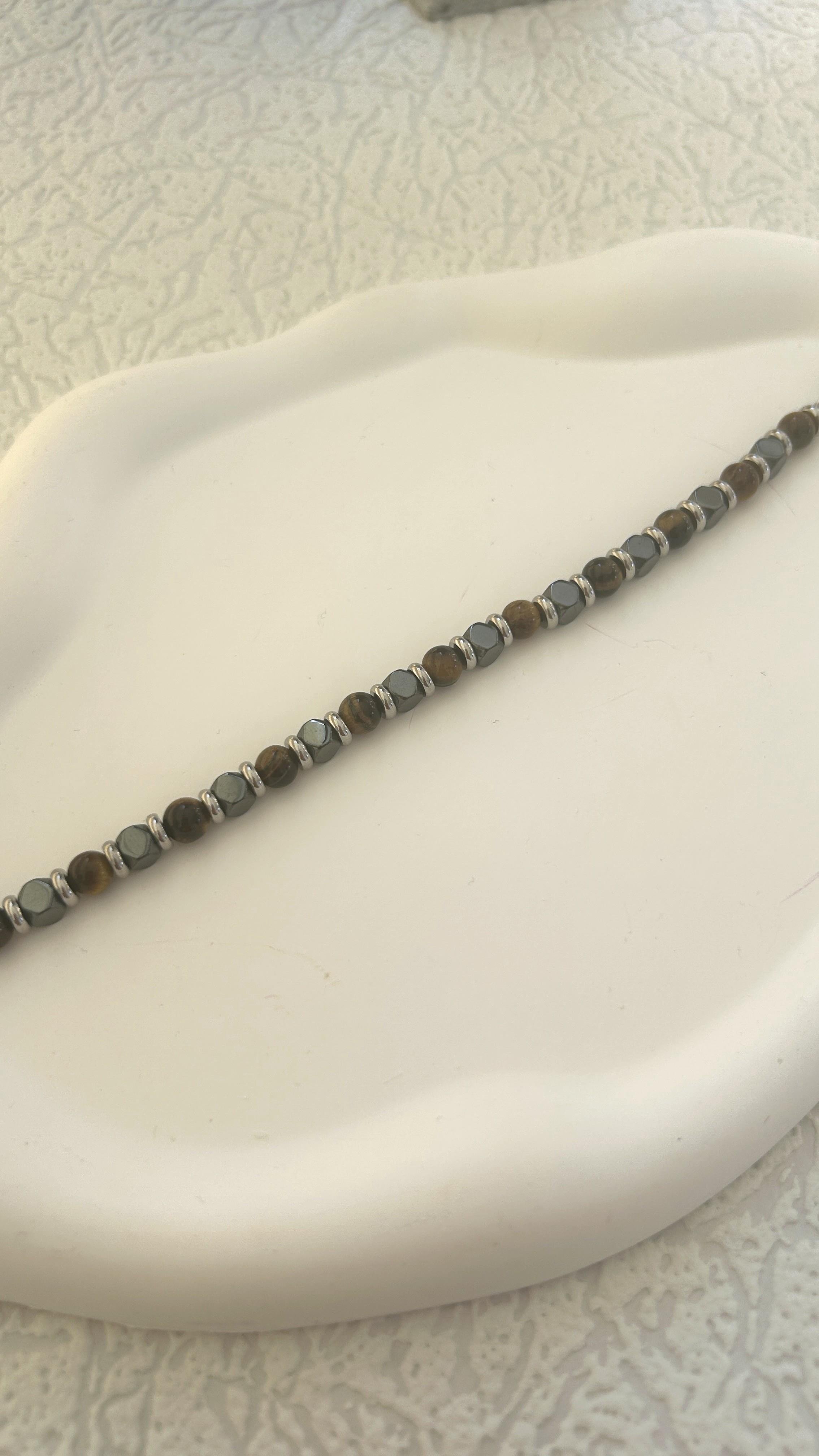 Kaplan Gözü Doğal Taş Bileklik