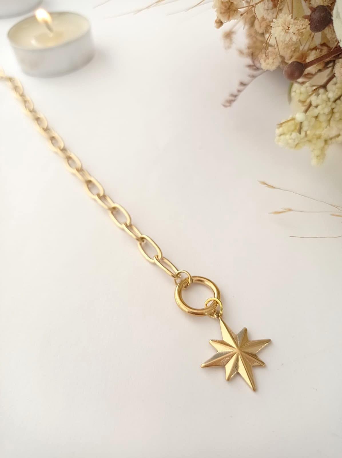 Kutup Yıldızı Gold Zincir Bileklik