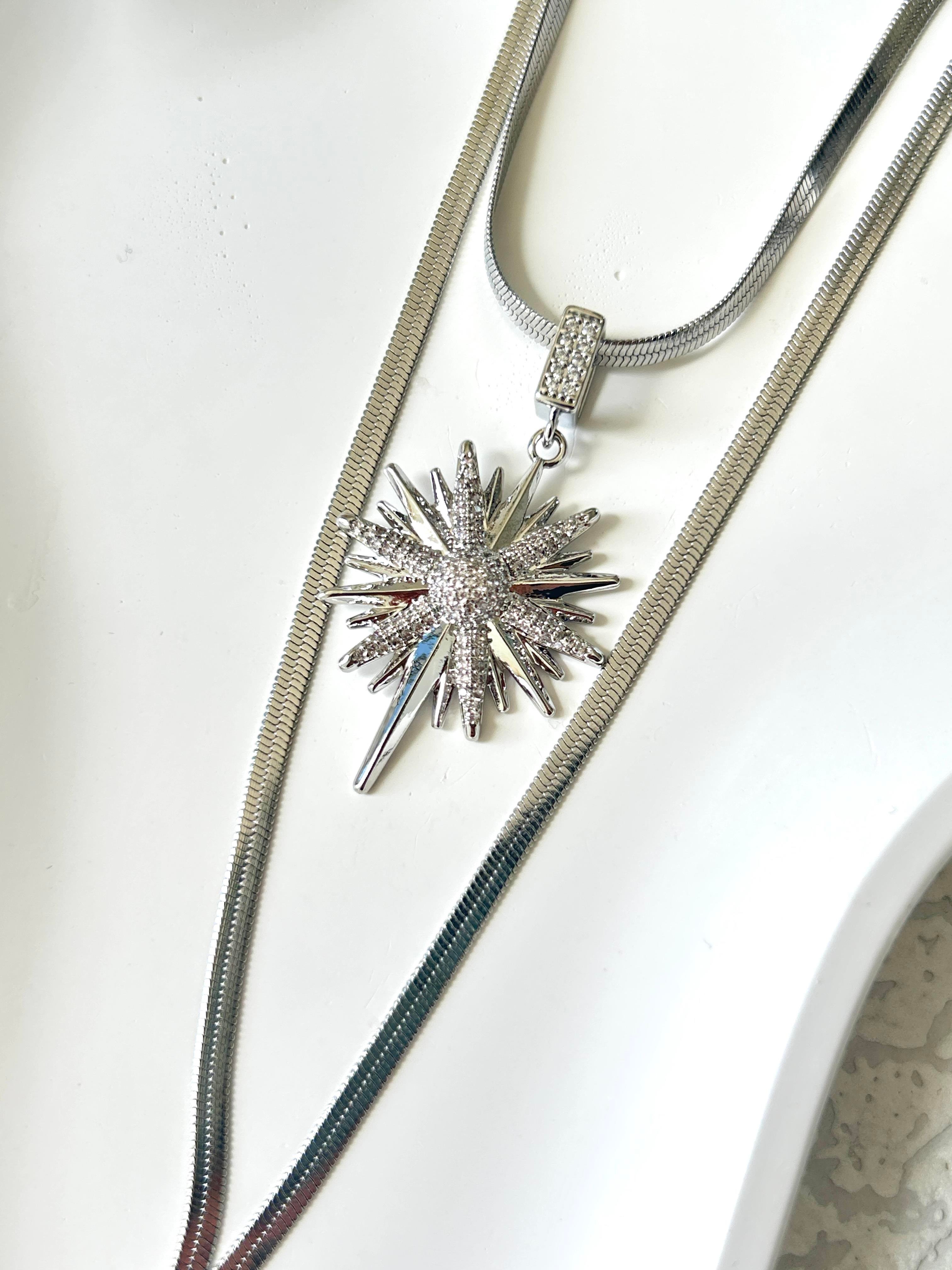 Kutup Yıldızı İtalyan Zincir Silver Kolye