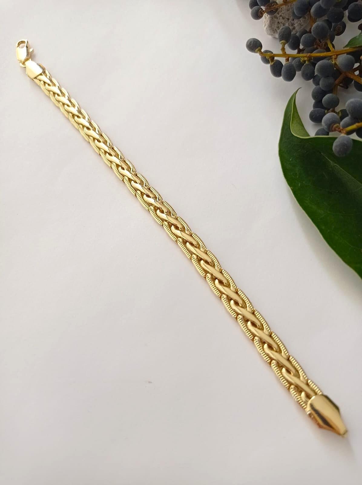 Örgü Çelik Gold Bileklik