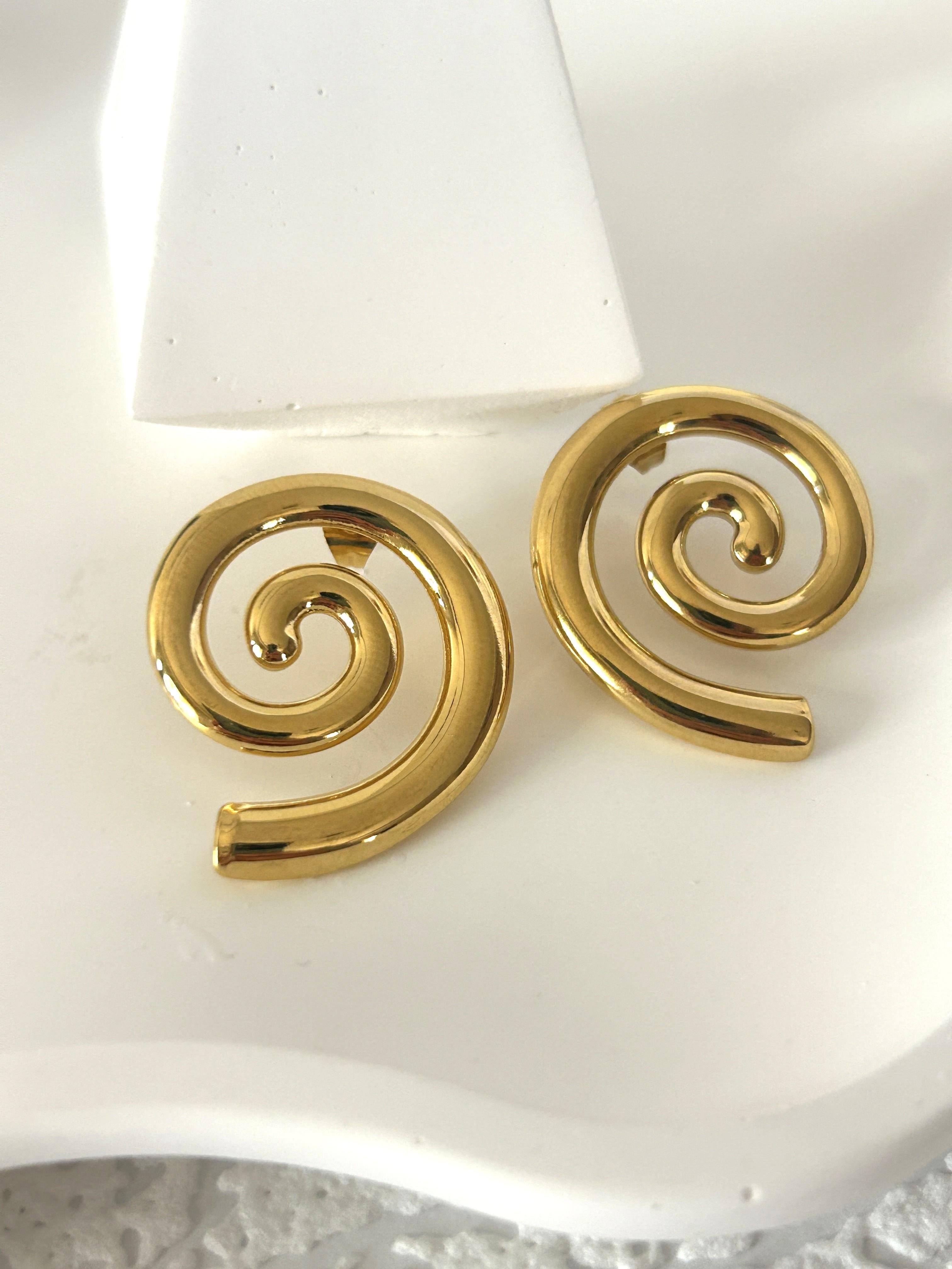 SPİRAL ÇELİK GOLD KÜPE