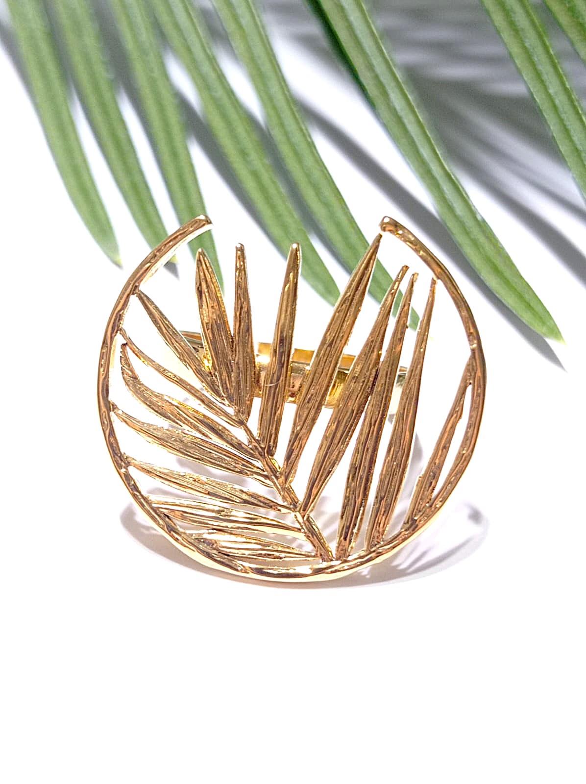 Yaprak Model Gold Yüzük