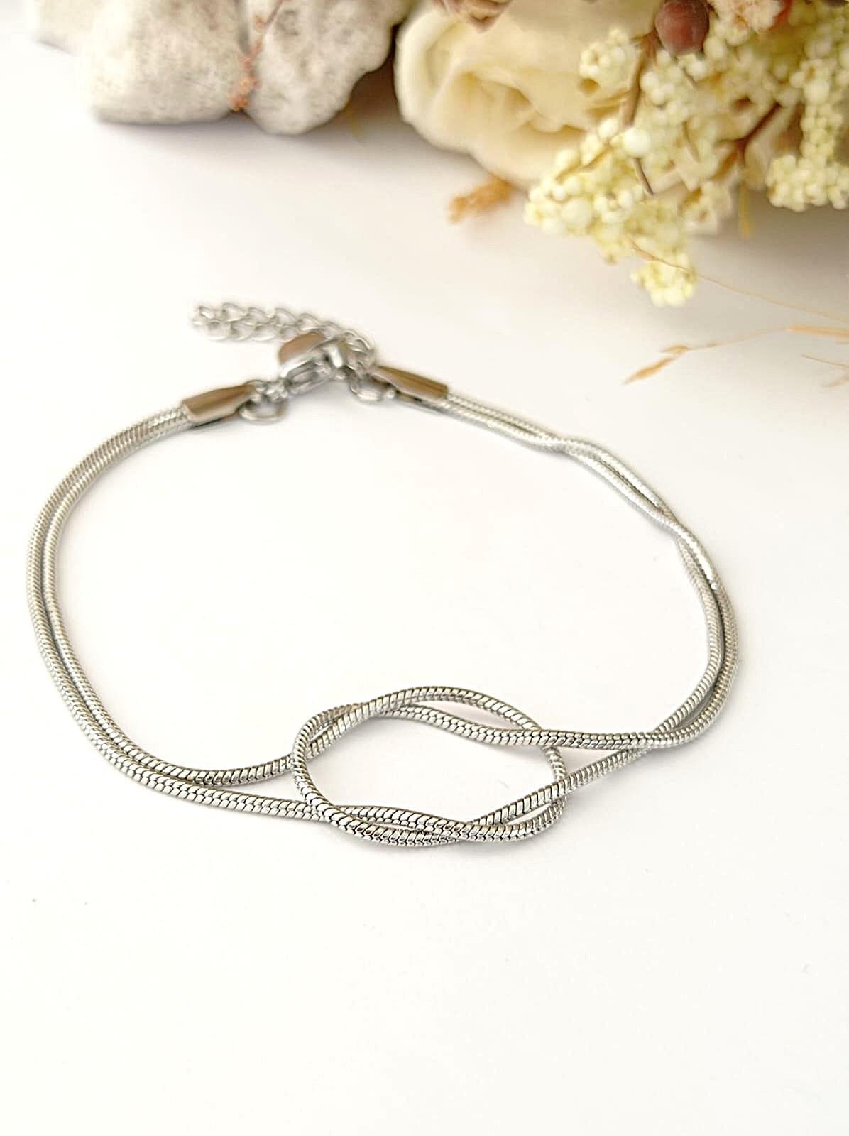 Zarif Çelik Silver Bileklik