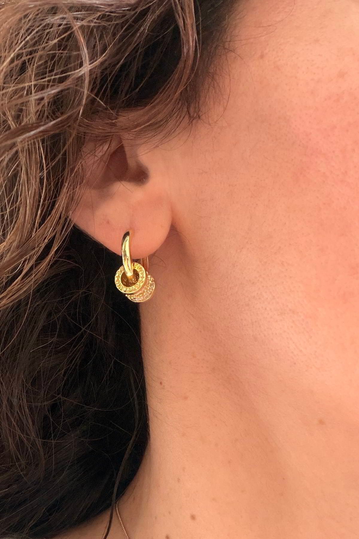 VİP Gold Taşlı MRK Küpe