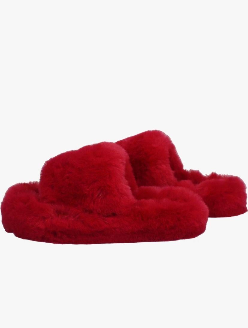 UZUN TÜYLÜ PELUŞ TERLİK KIRMIZI
