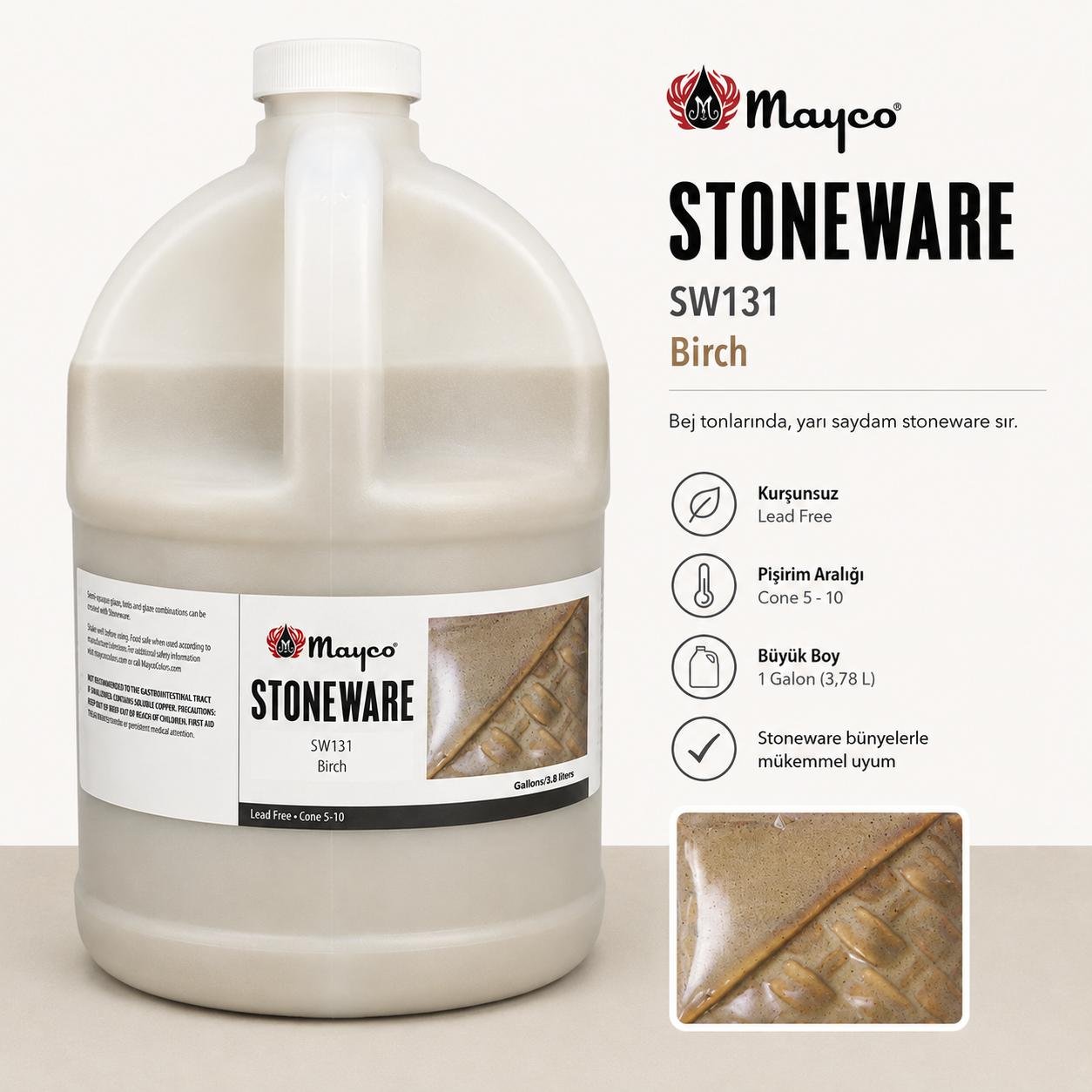 SW 131 BIRCH MAYCO STONEWARE GALON 3,7L 