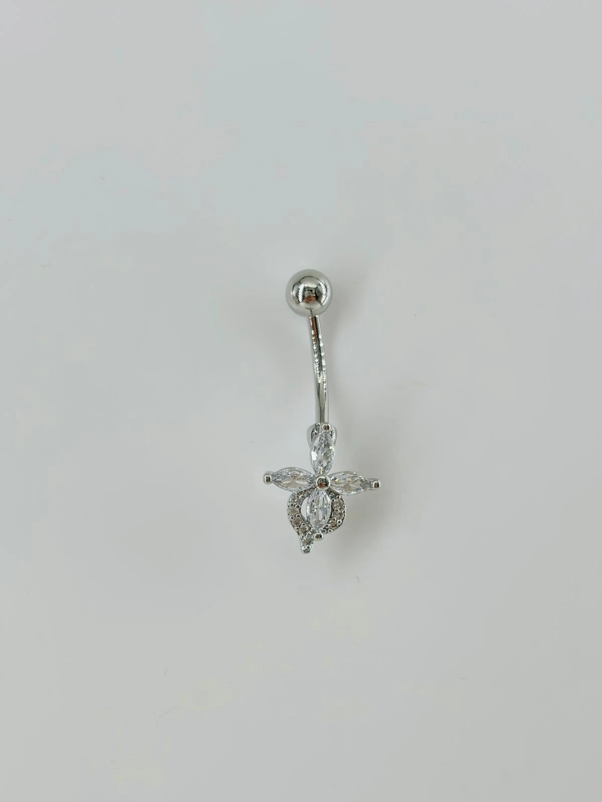 Çiçek Detaylı Göbek Piercing - Pg0032