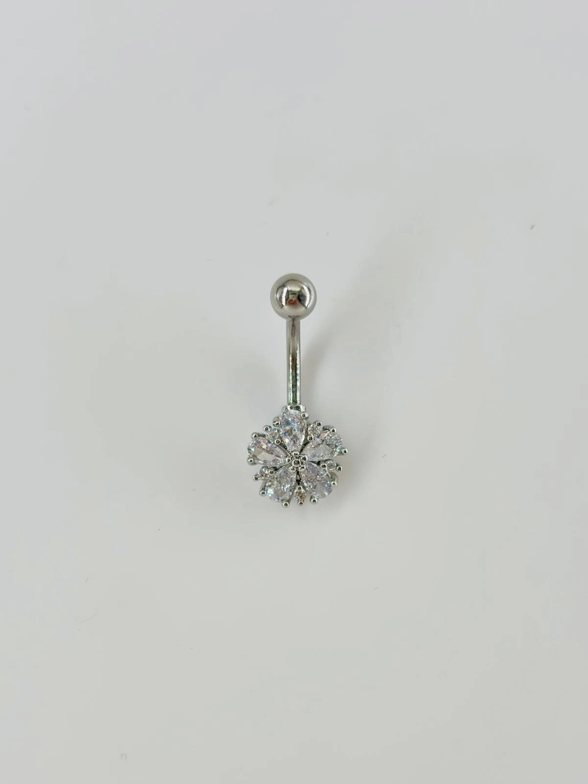 Çiçek Detaylı Göbek Piercing - Pg0041