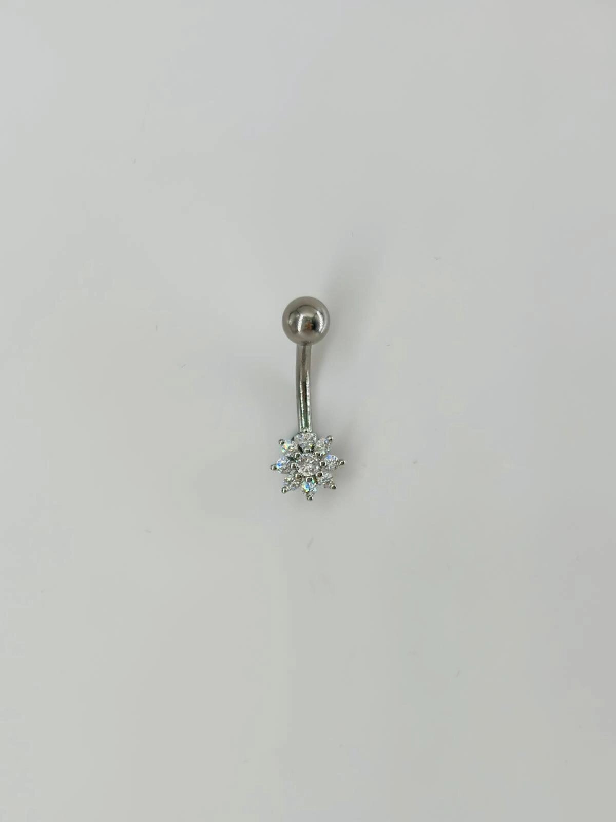 Çiçek Detaylı Göbek Piercing - Pg0069