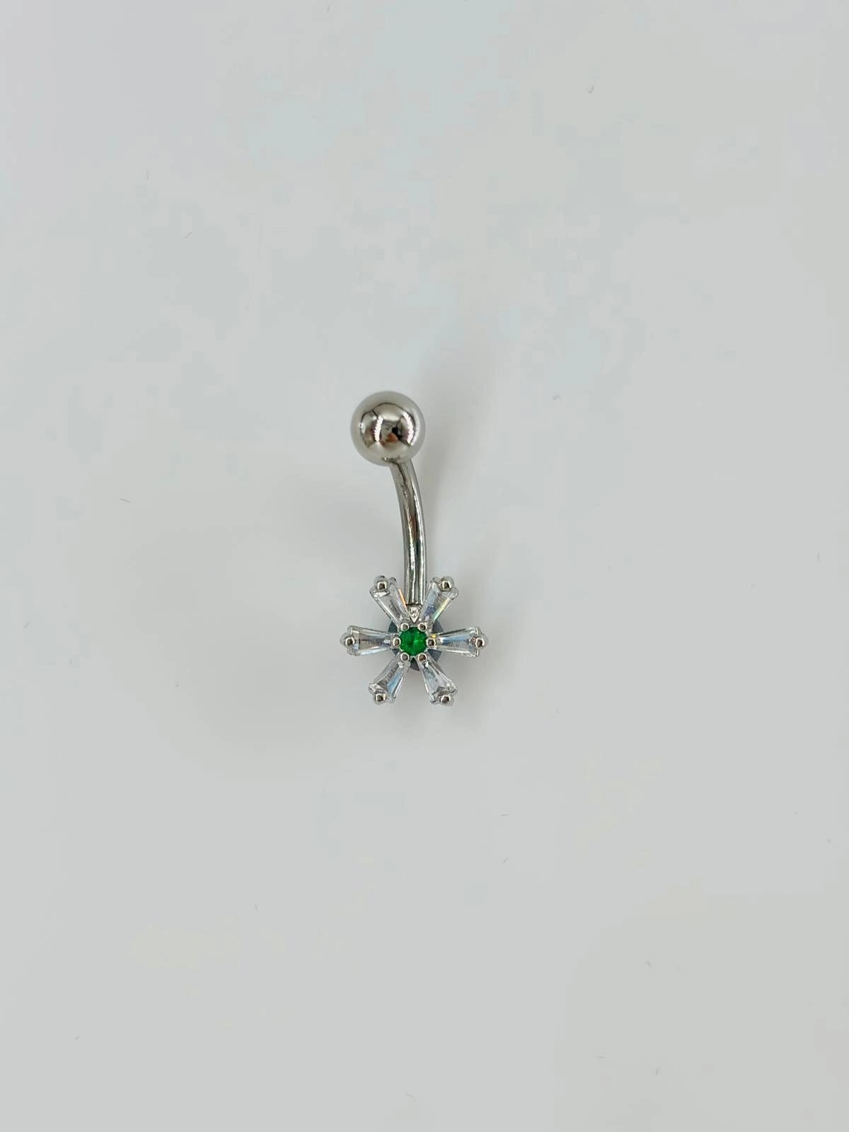 Çiçek Detaylı Göbek Piercing - Pg0082