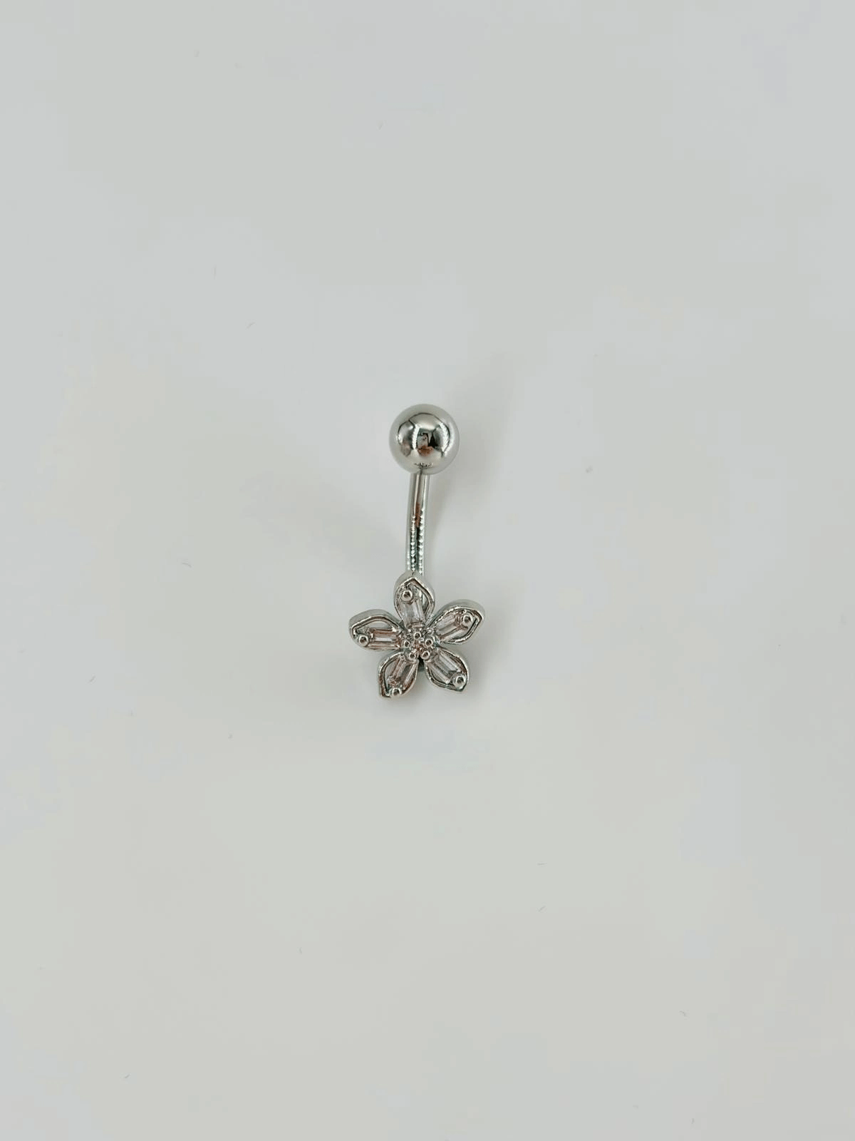 Çiçek Detaylı Göbek Piercing - Pg0085