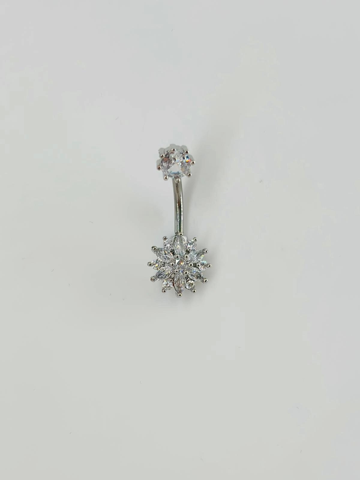 Çiçek Detaylı Göbek Piercing - Pg0088