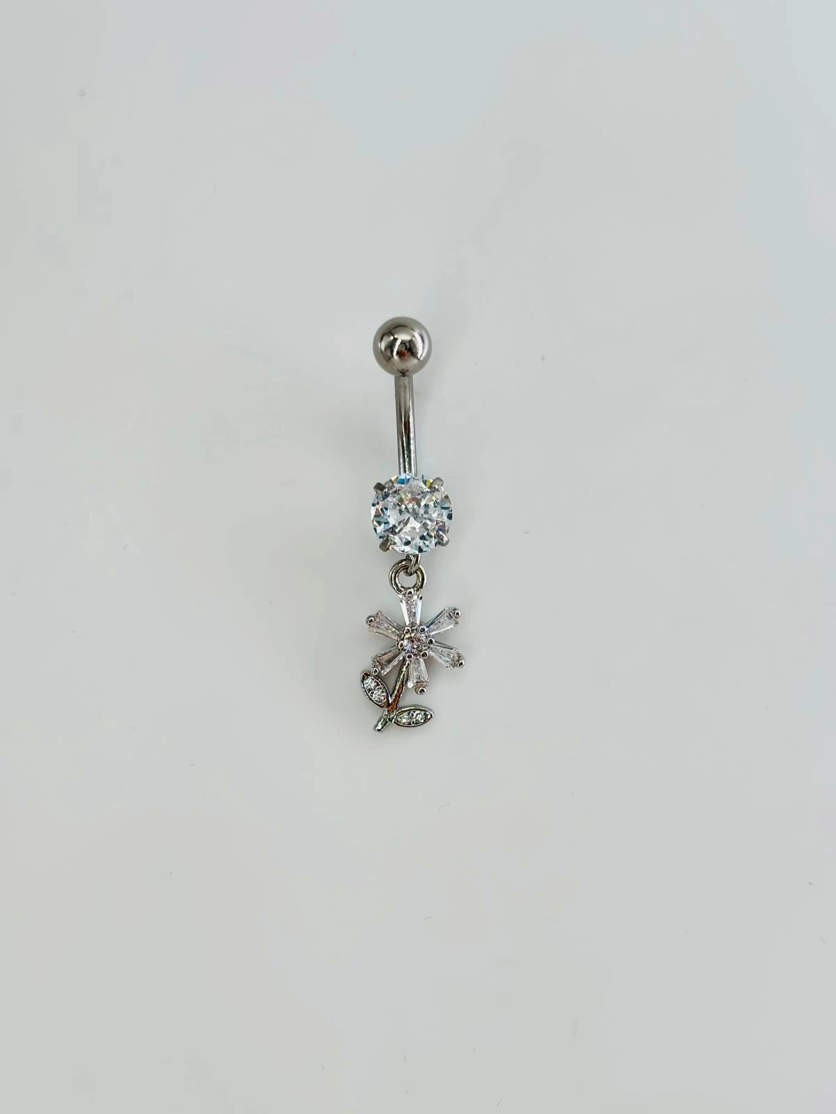 Çiçek Detaylı Göbek Piercing - Pg0110