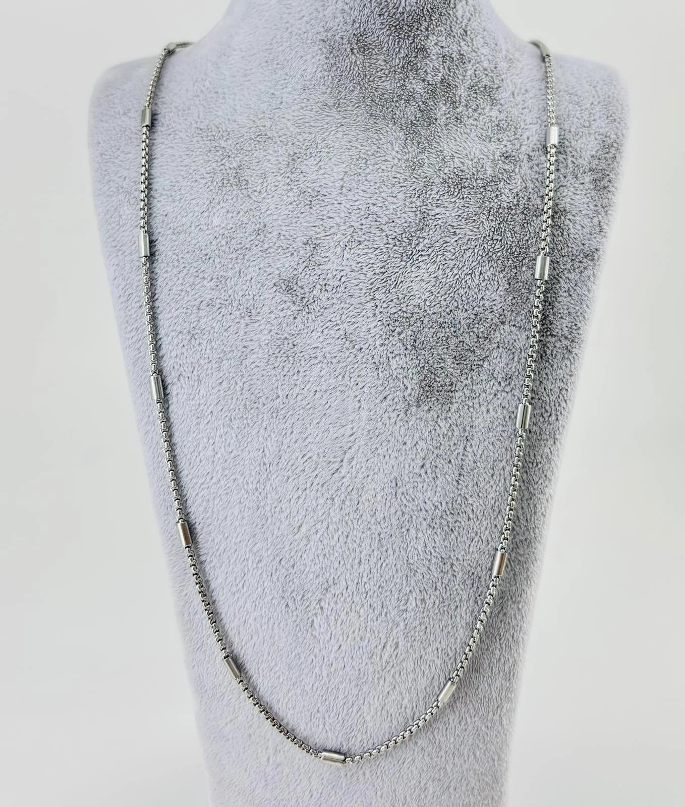 Gri Çelik Erkek Kolye 60 Cm - Ekl0003
