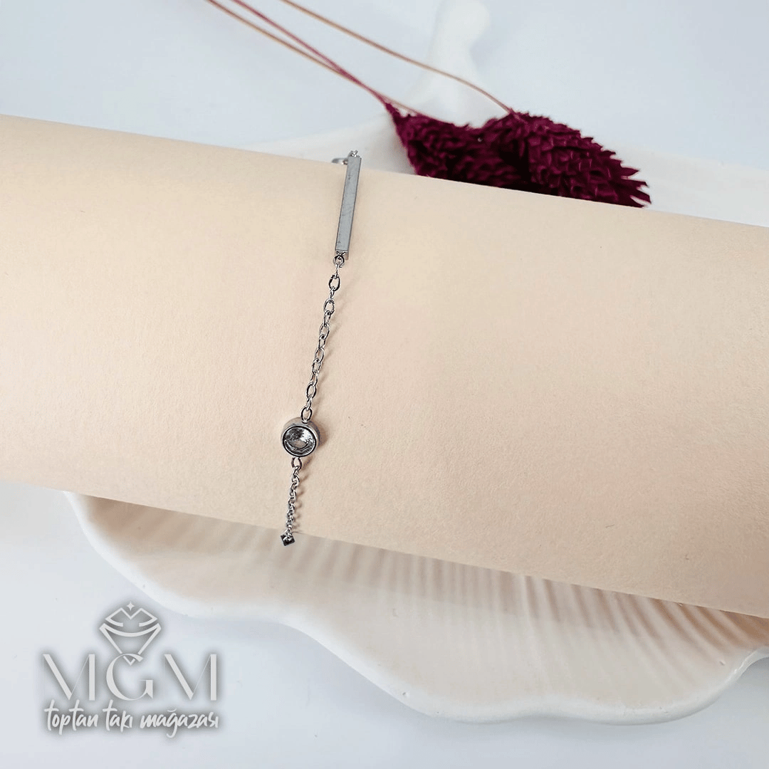 Rodyum Çelik Bileklikler 16+5 Cm Uzatma Payı - Kbl0083
