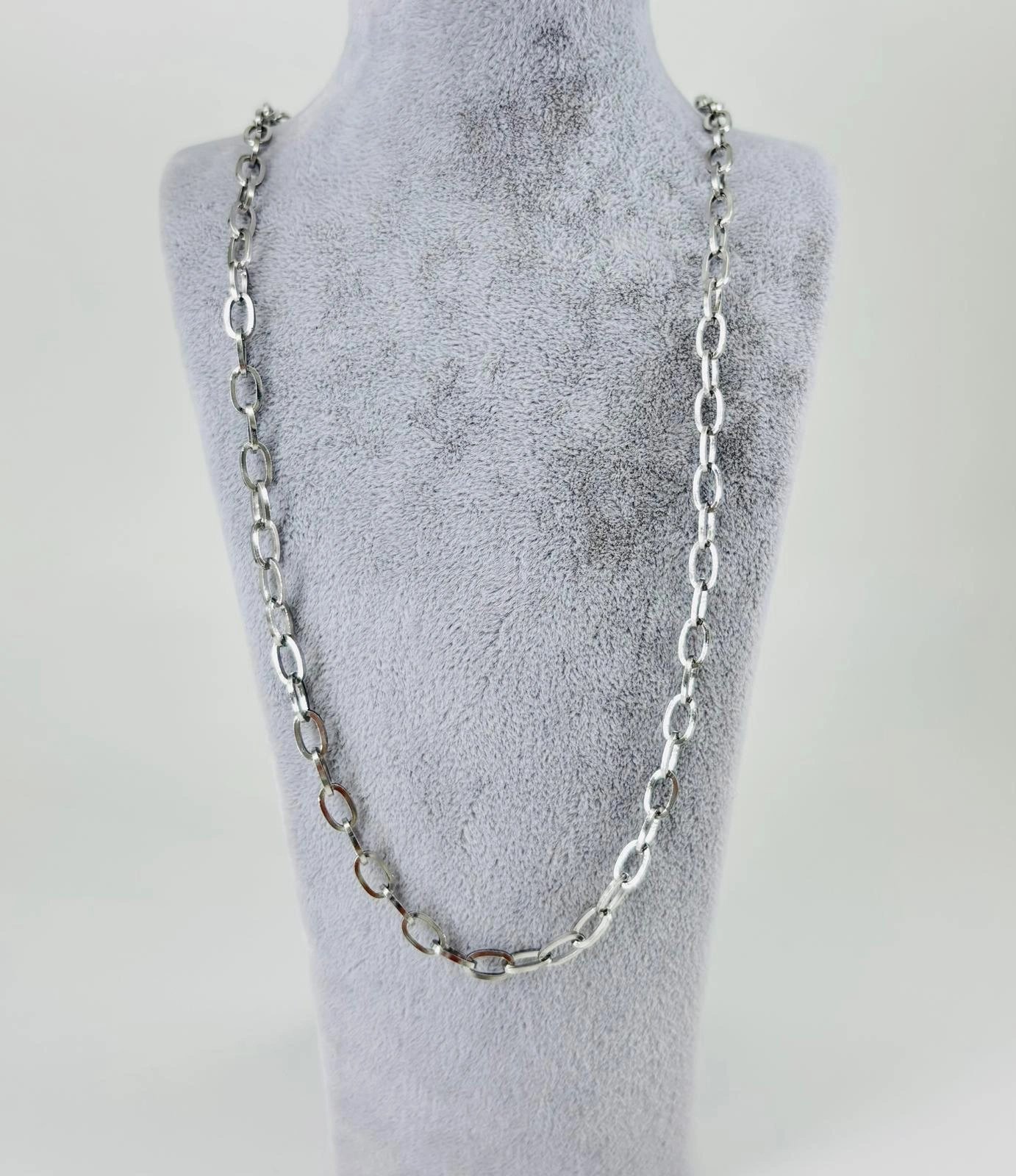 Rodyum Çelik Erkek Kolye 60 Cm - Ekl0018