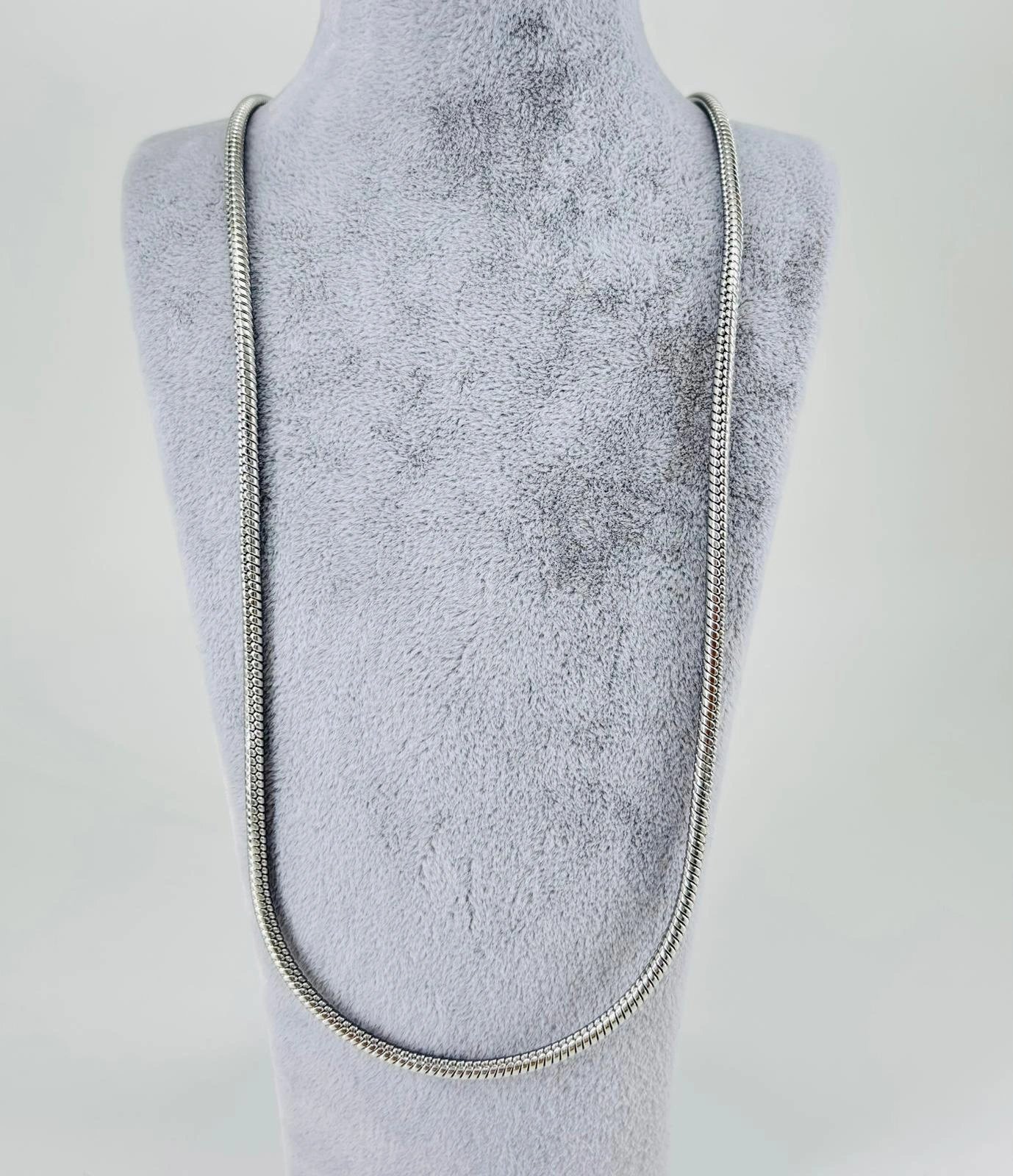 Rodyum Çelik Erkek Kolye 60 Cm - Ekl0022