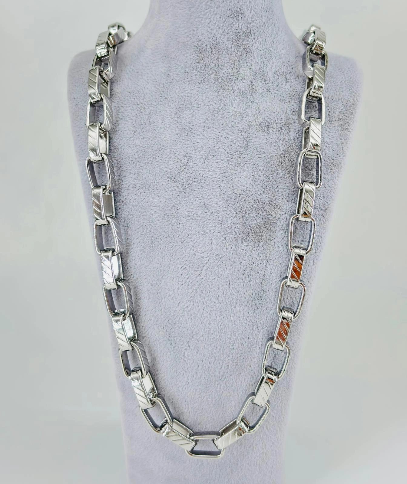 Rodyum Çelik Erkek Kolye 60 Cm - Ekl0040