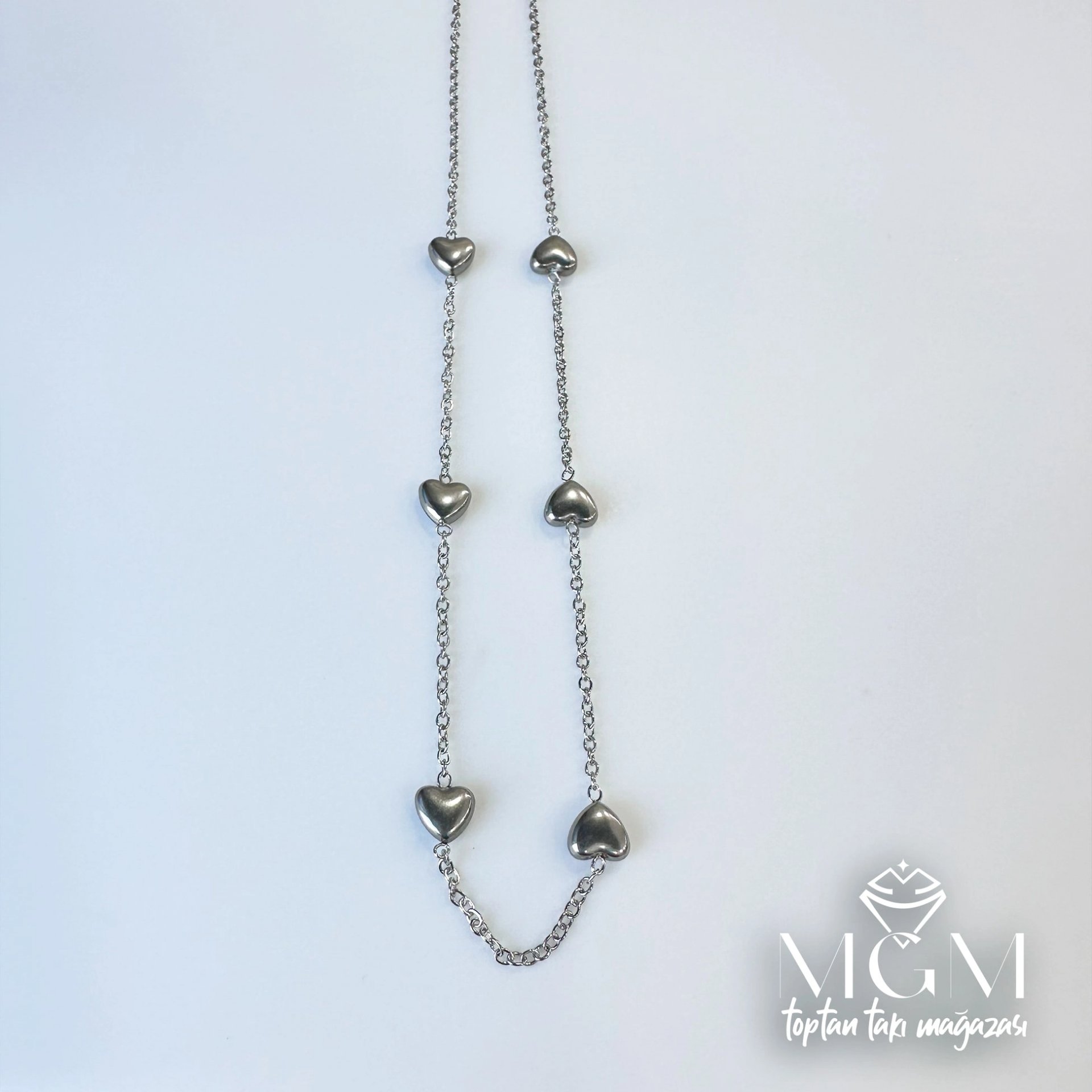 Rodyum Çelik Kolyeler 40+5 Cm Uzatma Payı - Kl0032