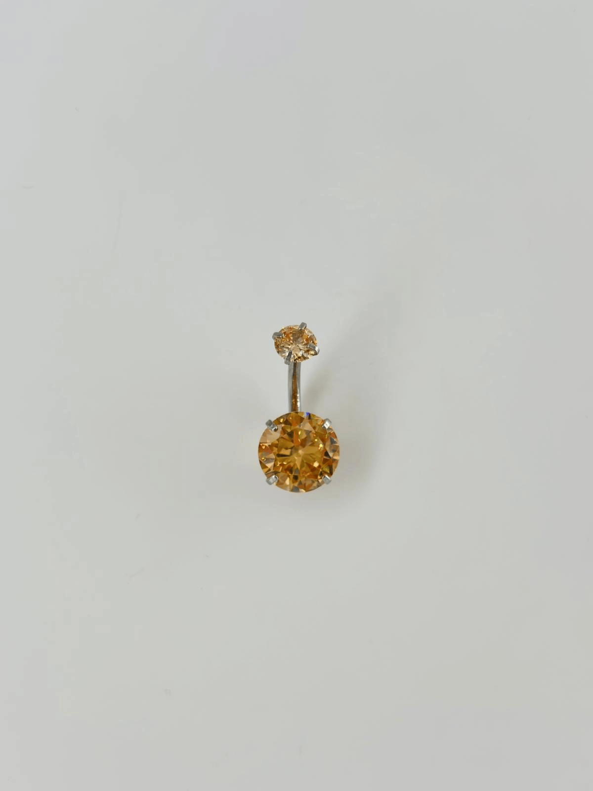 Turuncu Taşlı Göbek Piercing - Pg0016